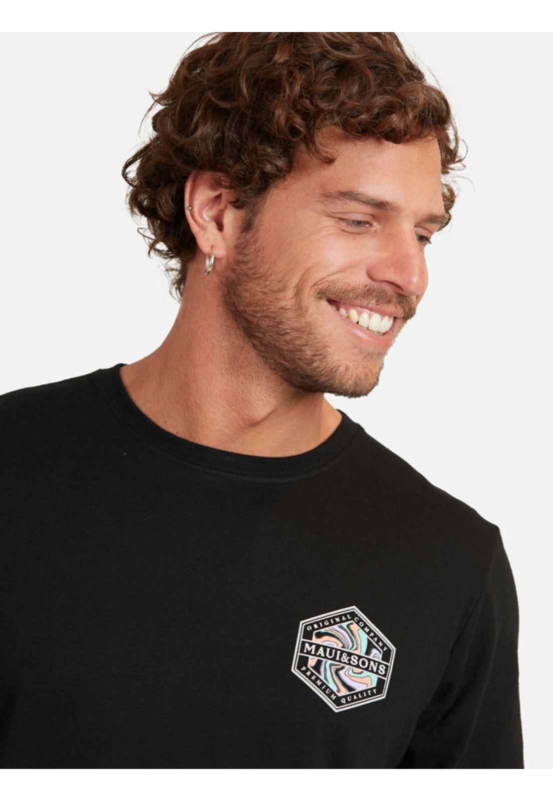 Polera Og Pq Ss Tee Hombre Negro Maui And Sons-2