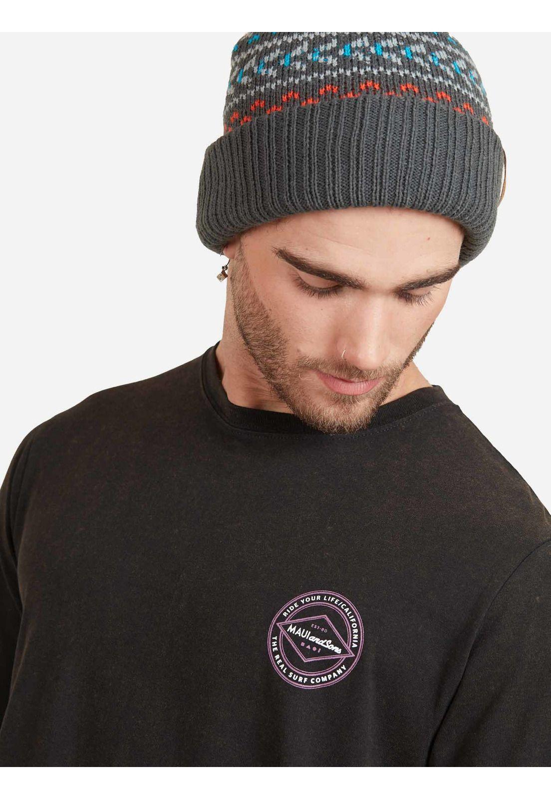 Polera SURF CO. SS TEE Hombre Negro Maui & Sons-1