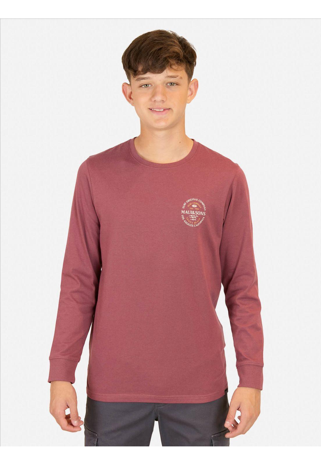 Polera ML Flamingo Rojo Infantil Maui And Sons-0