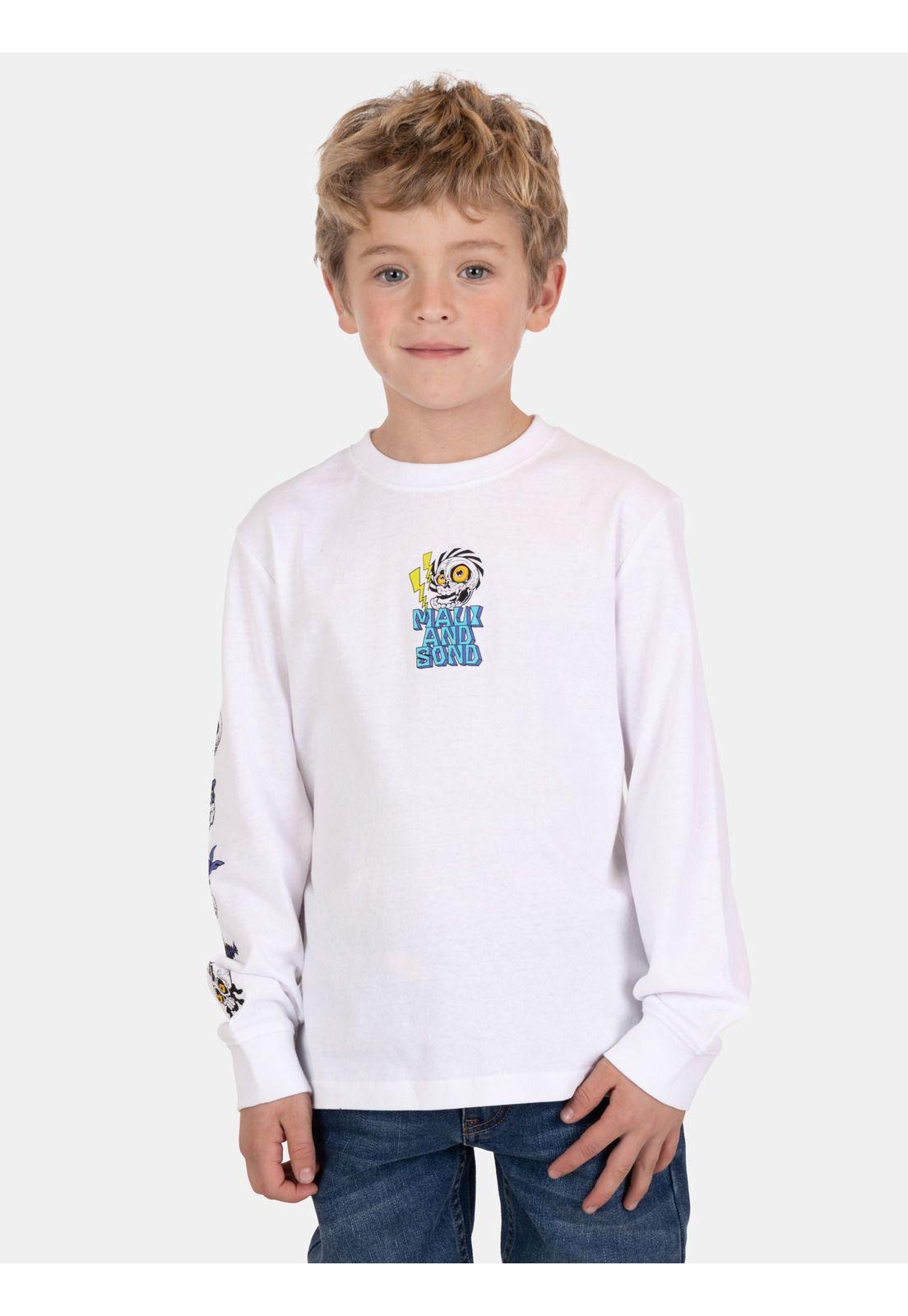 Polera ML Zafiro Blanco Infantil Maui And Sons-0
