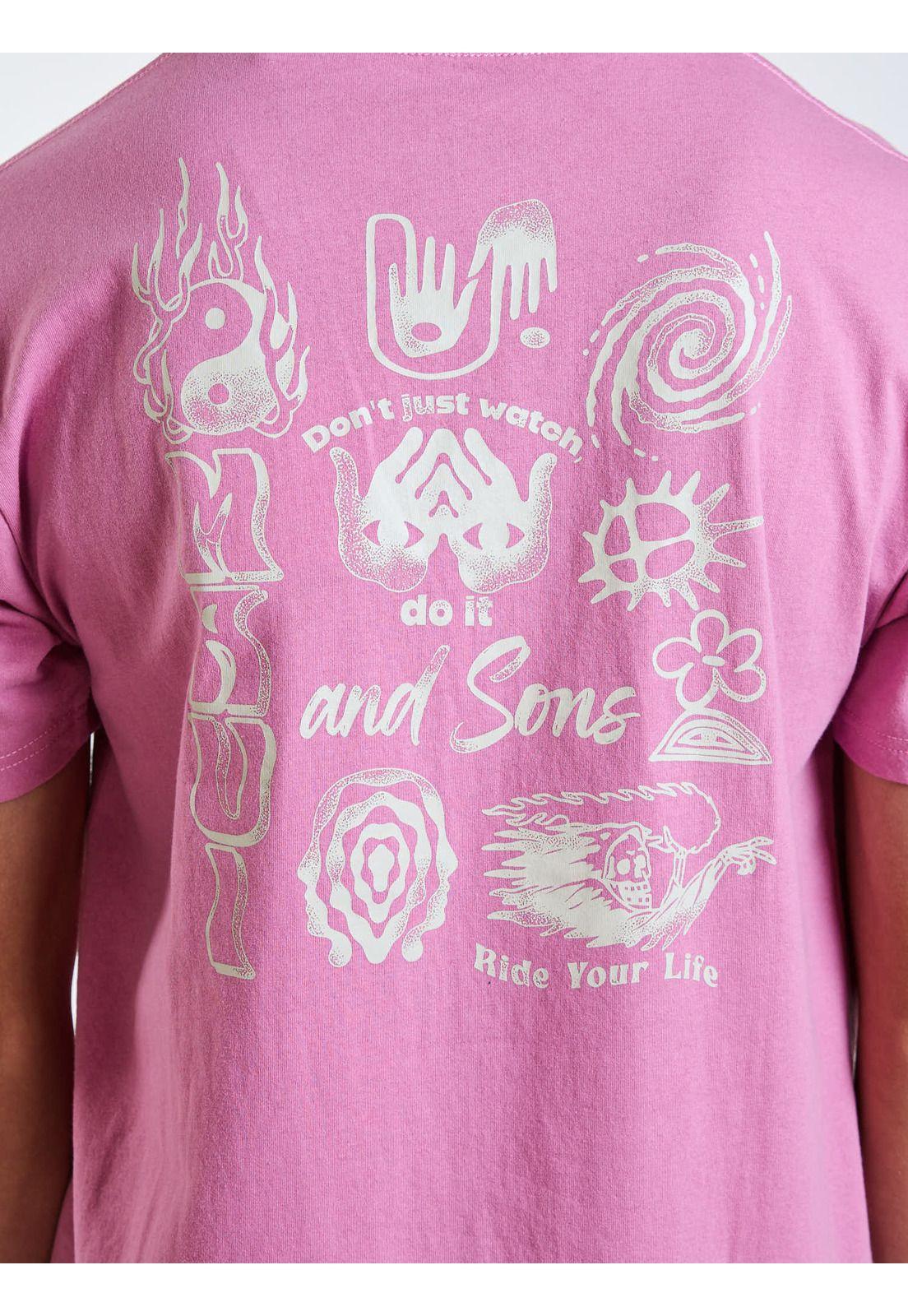 Polera MC Island Icons Rosado Infantil Maui and Sons-3