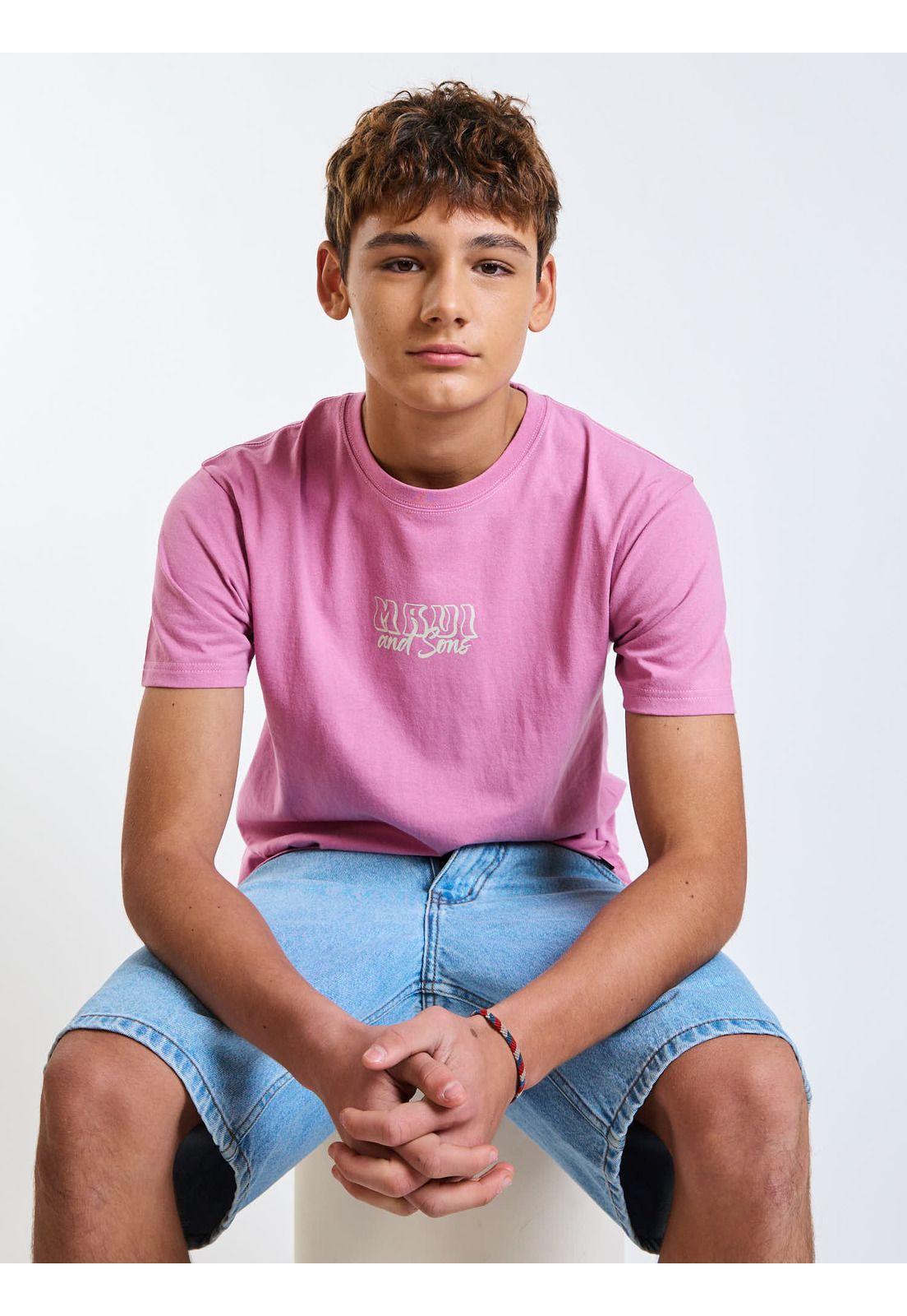 Polera MC Island Icons Rosado Infantil Maui and Sons-7