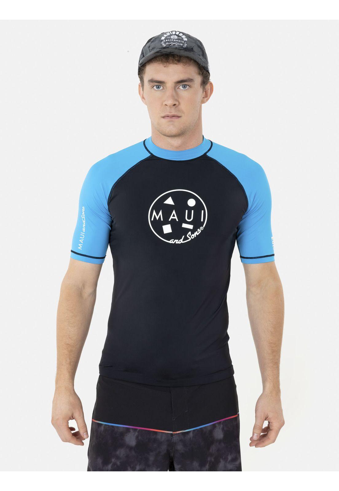 Polera CLASSIC UVP Hombre Azul Maui and Sons-0
