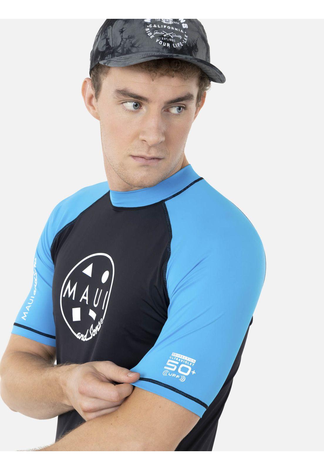 Polera CLASSIC UVP Hombre Azul Maui and Sons-2