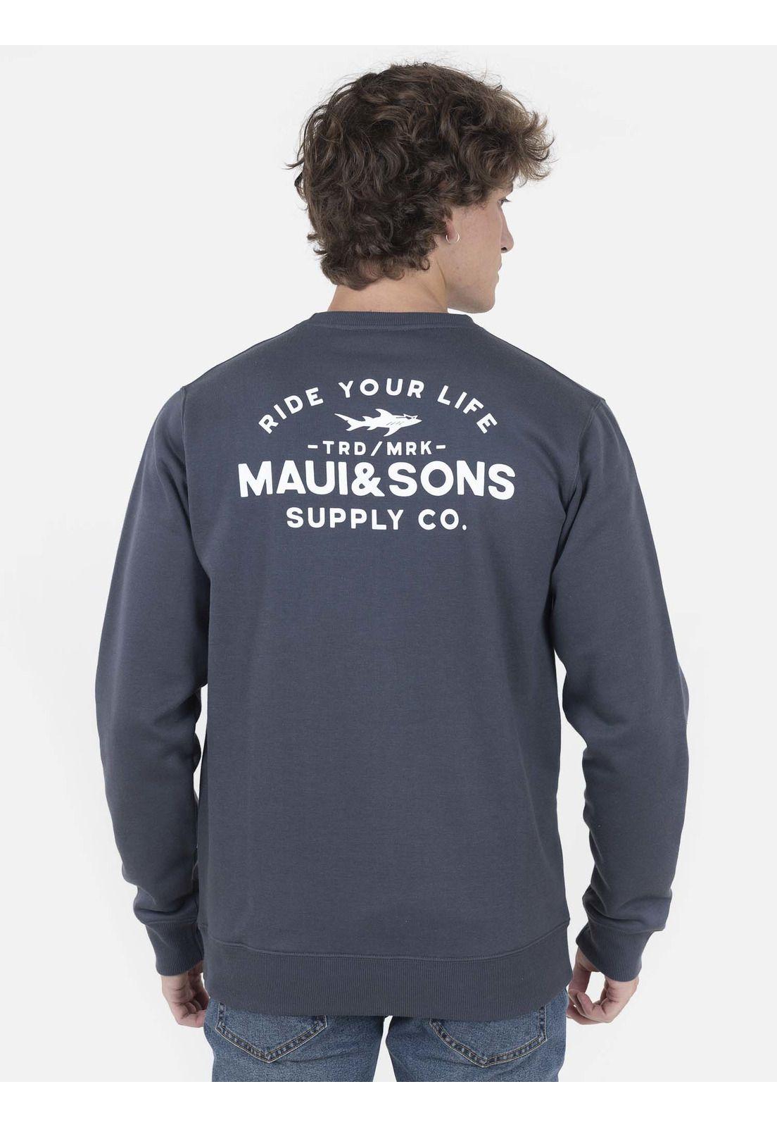 Poleron Hombre SUPLY CO.CREW Gris Maui and Sons-1