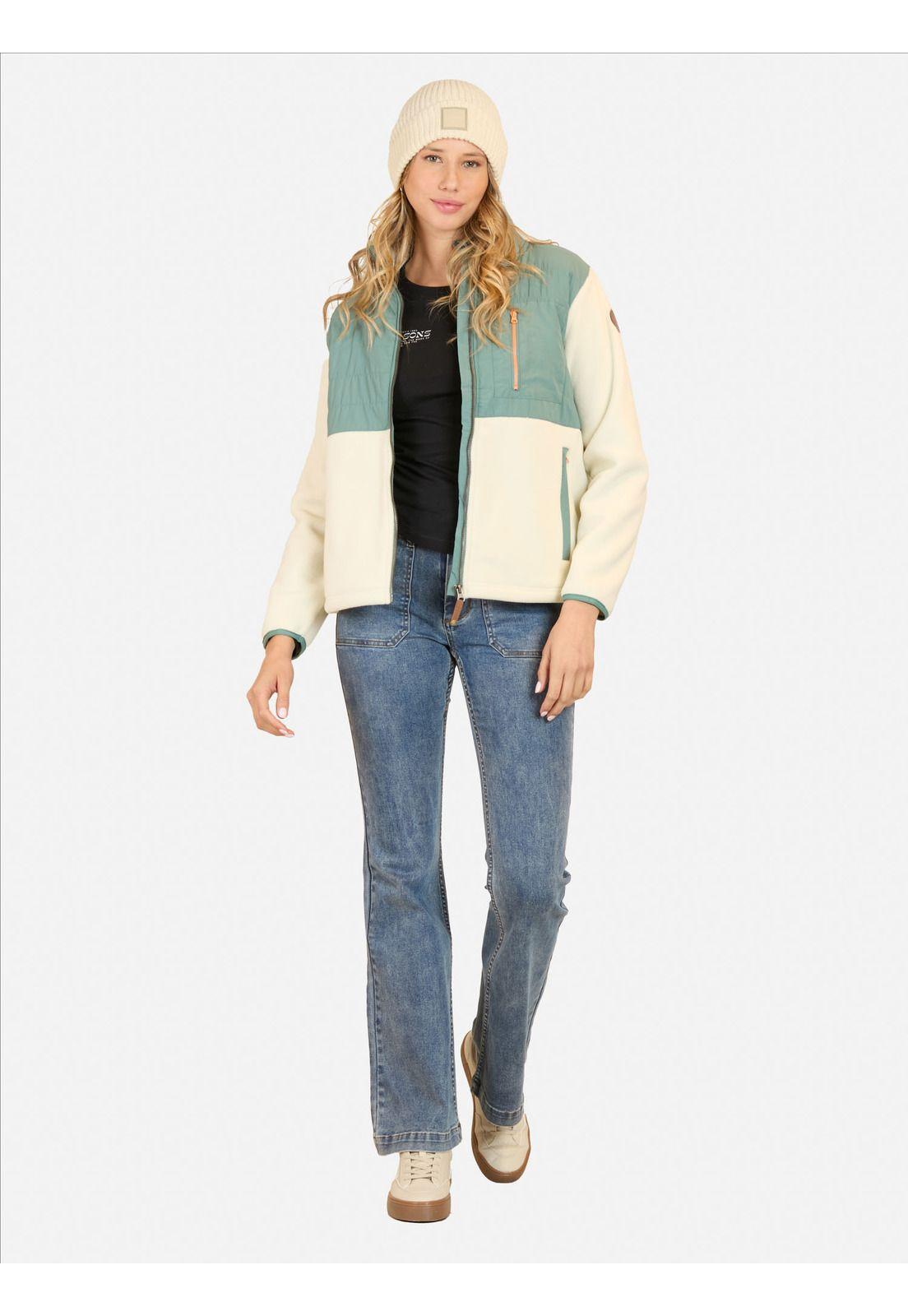 Poleron Micropolar Stride Blanco Mujer Maui And Sons-3