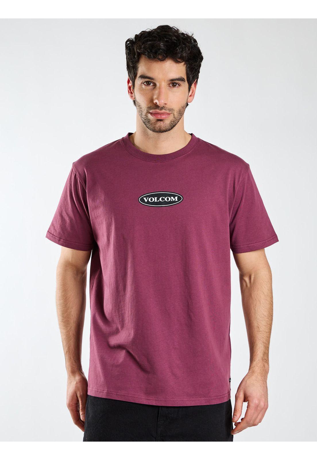 Polera MC Stone Blanks Burdeo Hombre Volcom-0