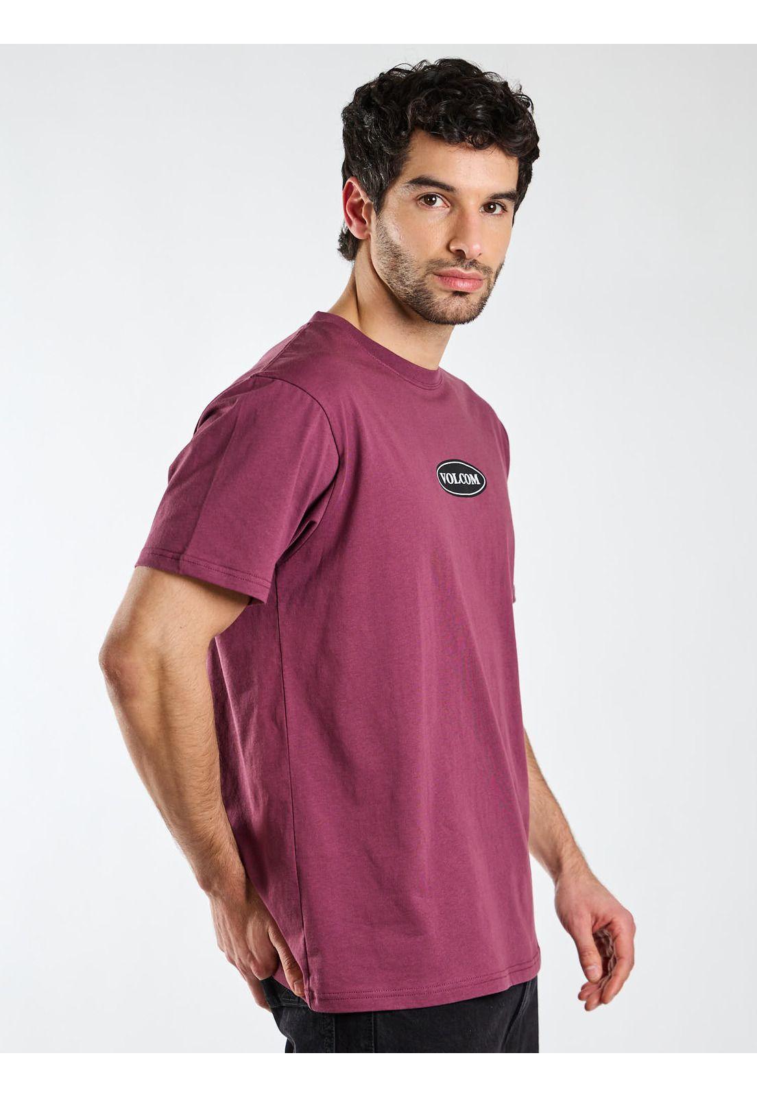 Polera MC Stone Blanks Burdeo Hombre Volcom-2