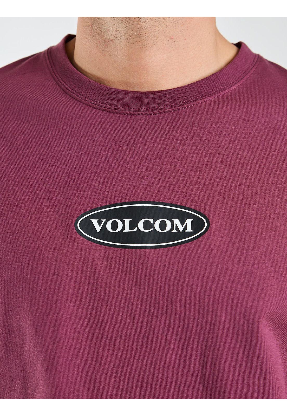Polera MC Stone Blanks Burdeo Hombre Volcom-4
