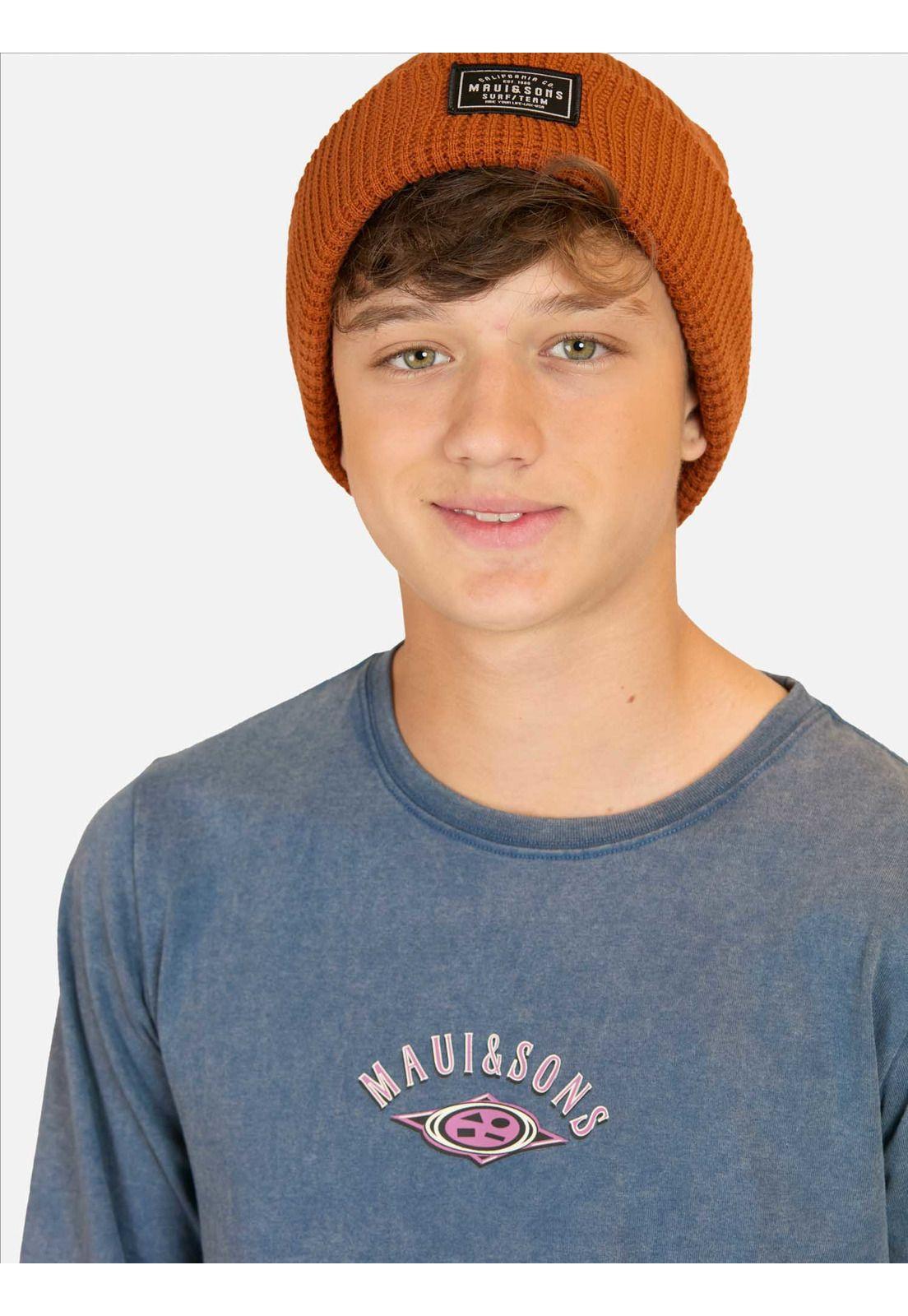 Polera ML Bamboo Celeste Infantil Maui And Sons-2