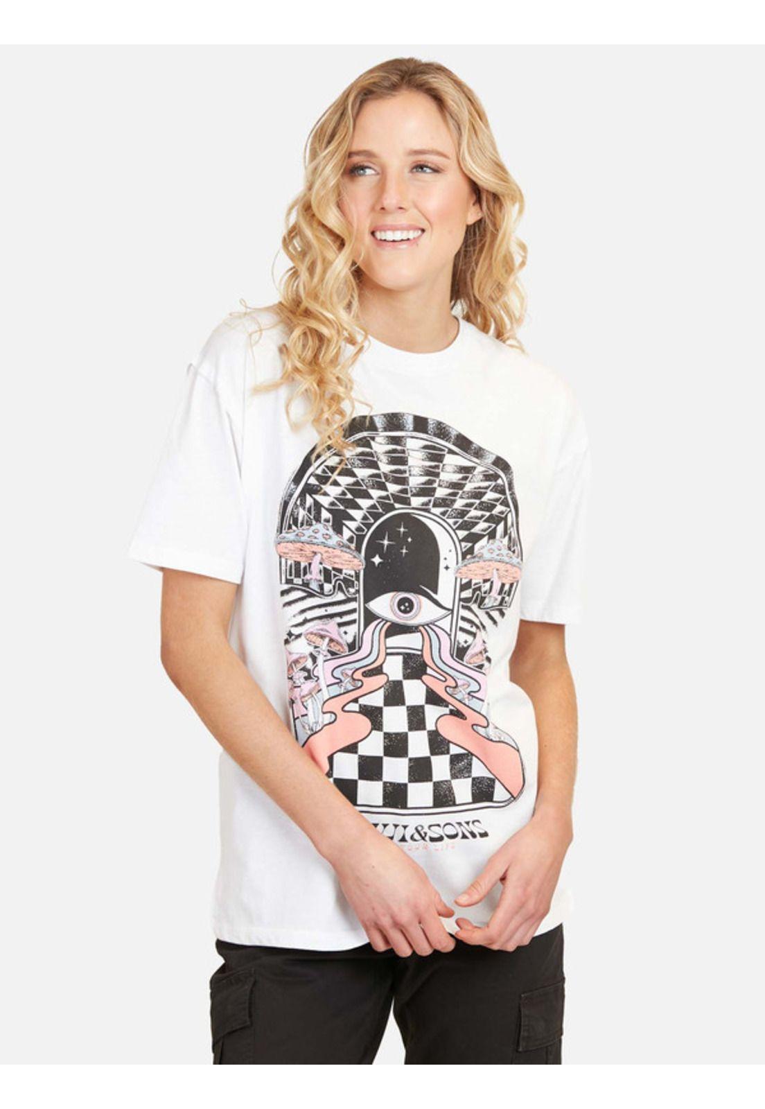 Polera The Eye Mujer Blanco Maui And Sons-0