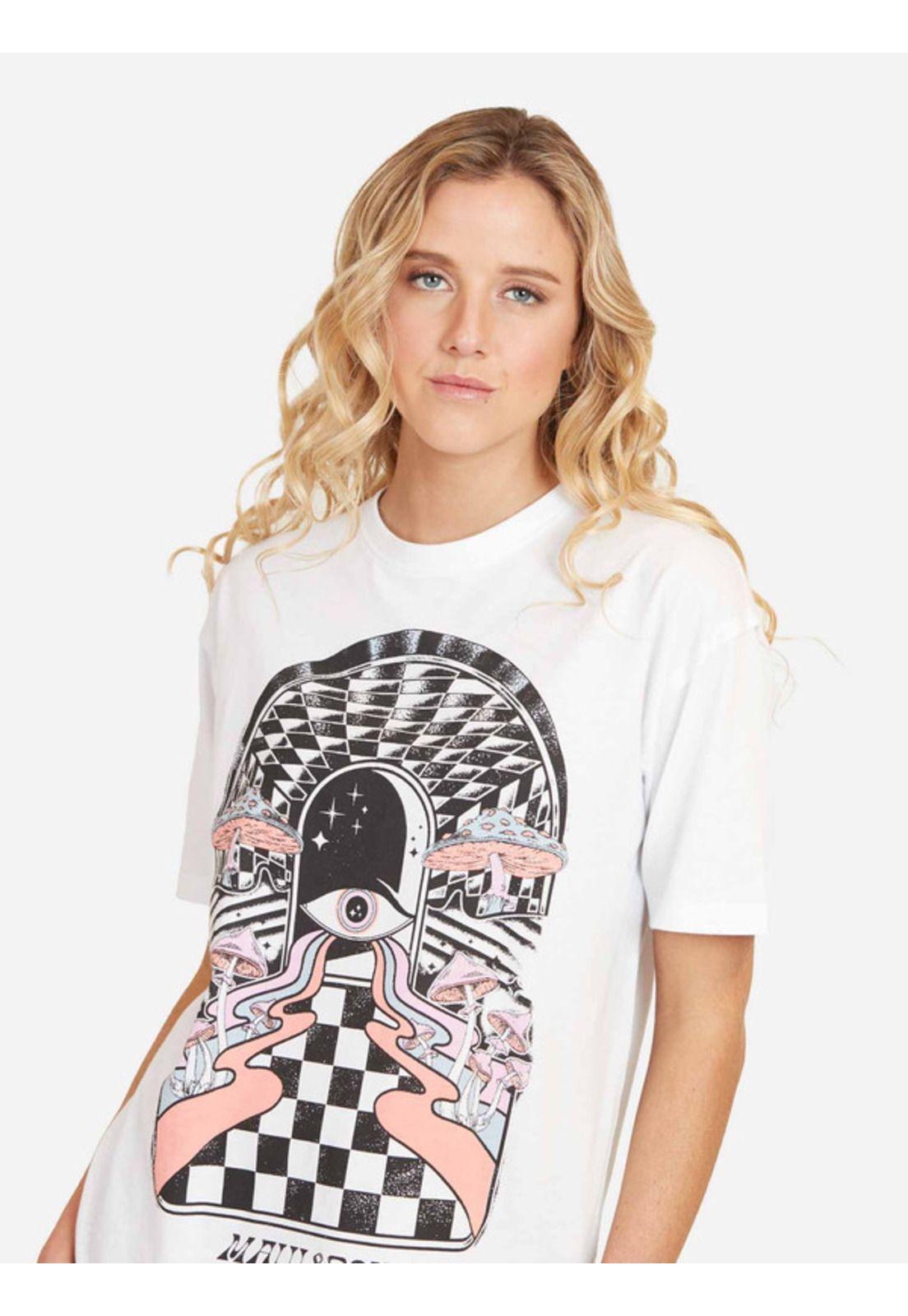 Polera The Eye Mujer Blanco Maui And Sons-2