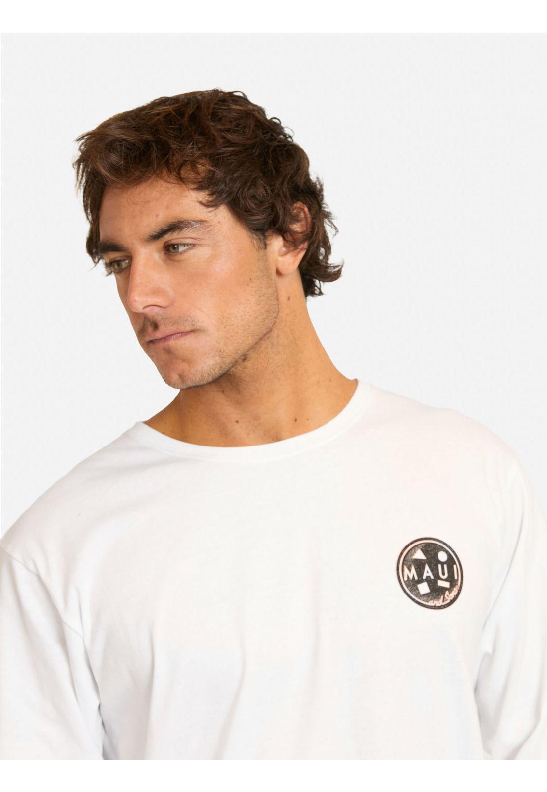 Polera ML Mitov Blanco Hombre Maui And Sons-2
