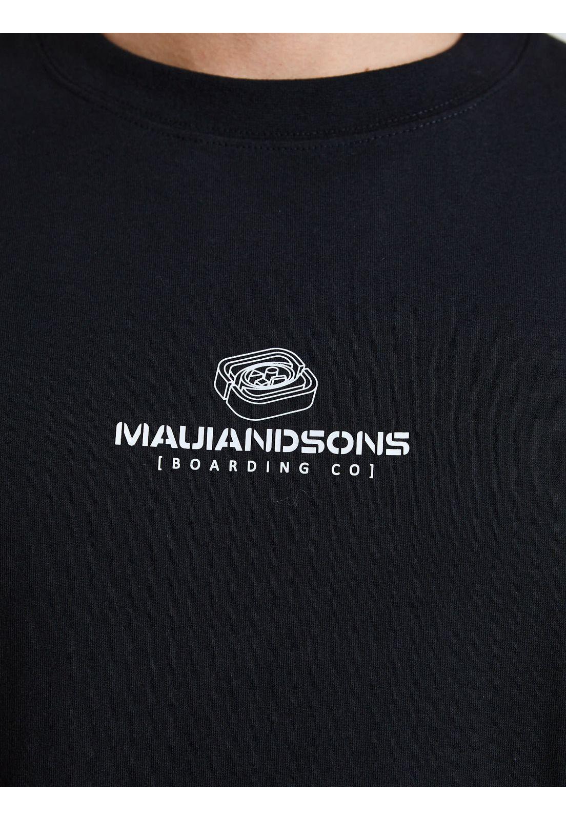 Polera MC Oversize Retro Negro Hombre Maui and Sons-4