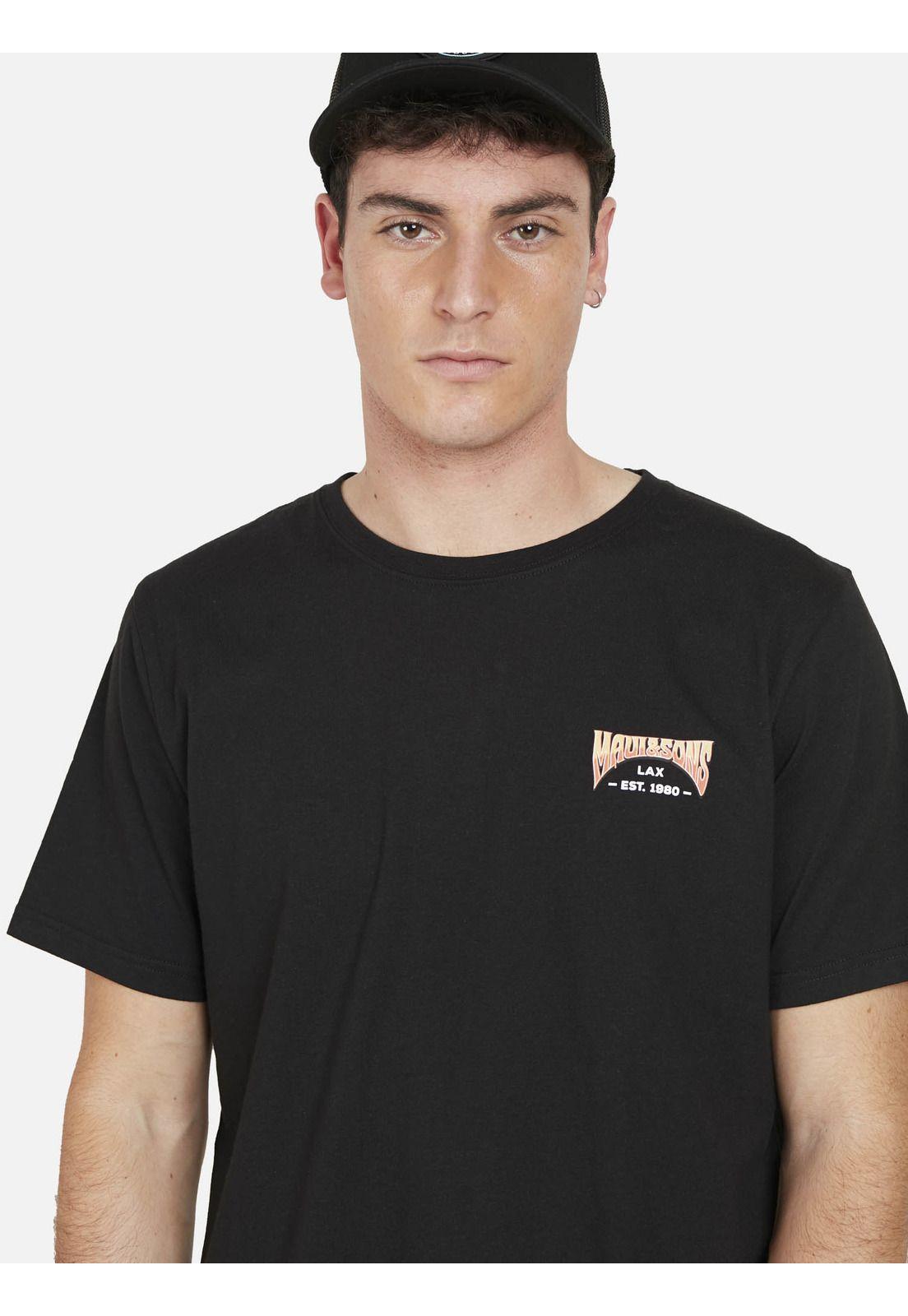 Polera CALACA CHILL SS TEE Hombre Negro Maui and Sons-2