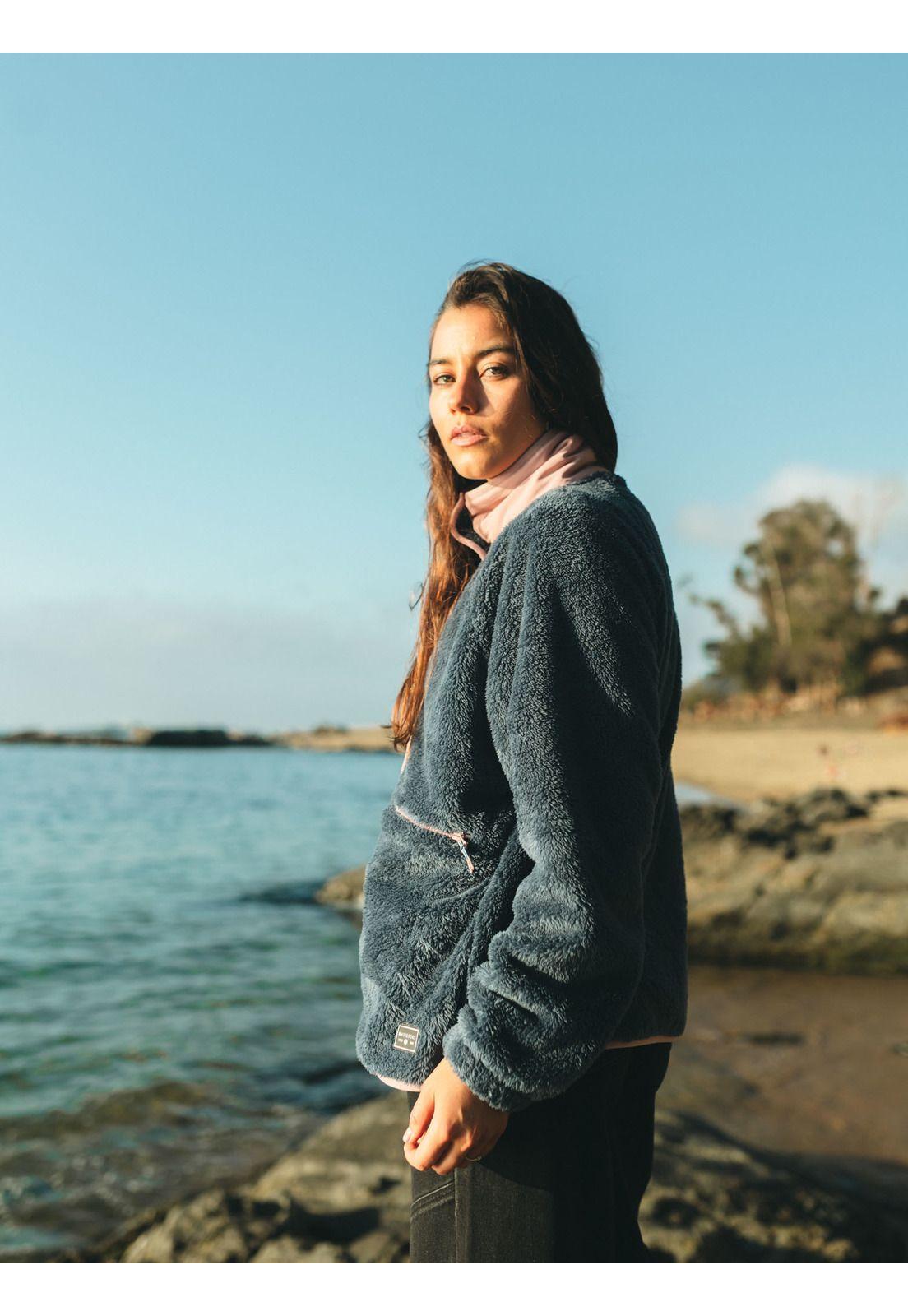 Poleron Argan Oil Azul Mujer Maui And Sons-2