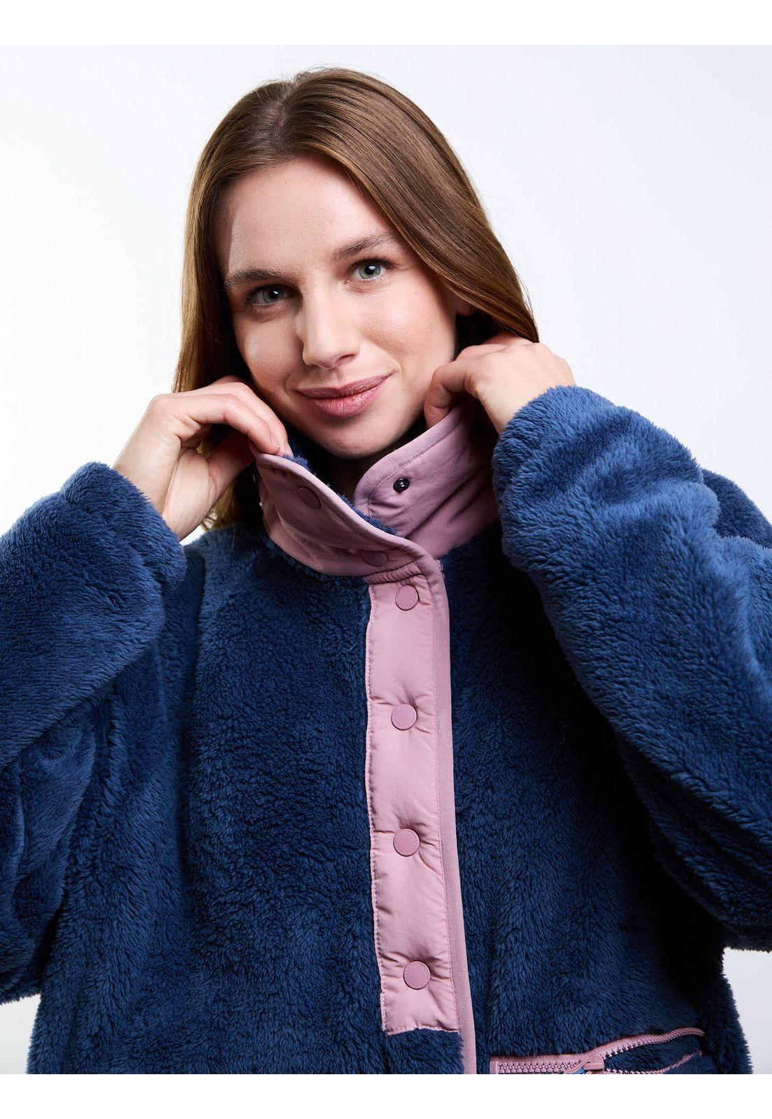 Poleron Argan Oil Azul Mujer Maui And Sons-5