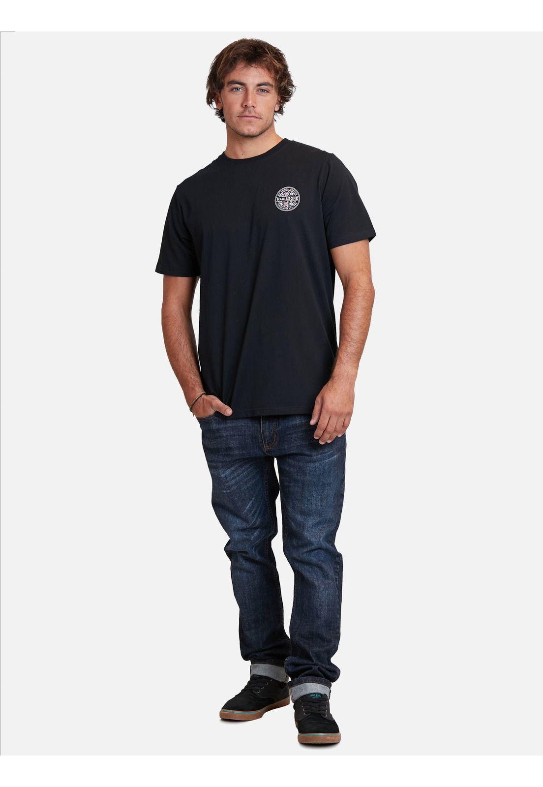 Polera art etnica desing ss tees Negro Hombre Maui And Sons-3