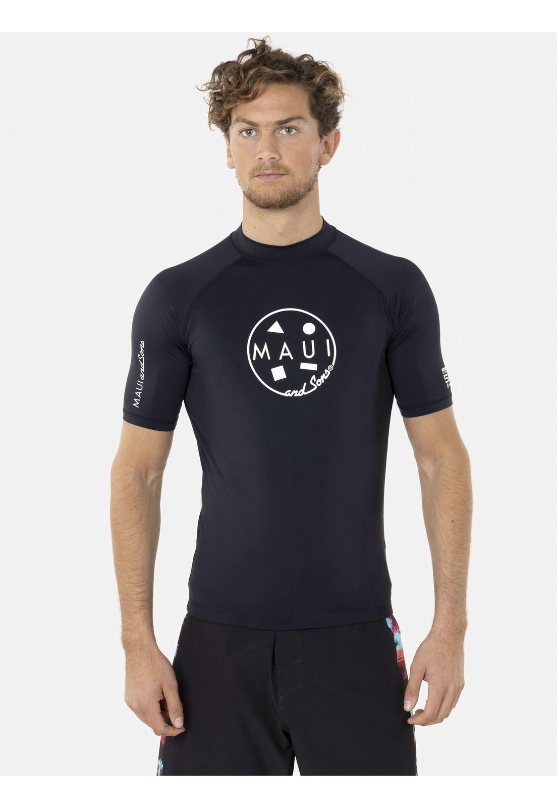 Polera CLASSIC UVP Hombre Negro Maui and Sons-0