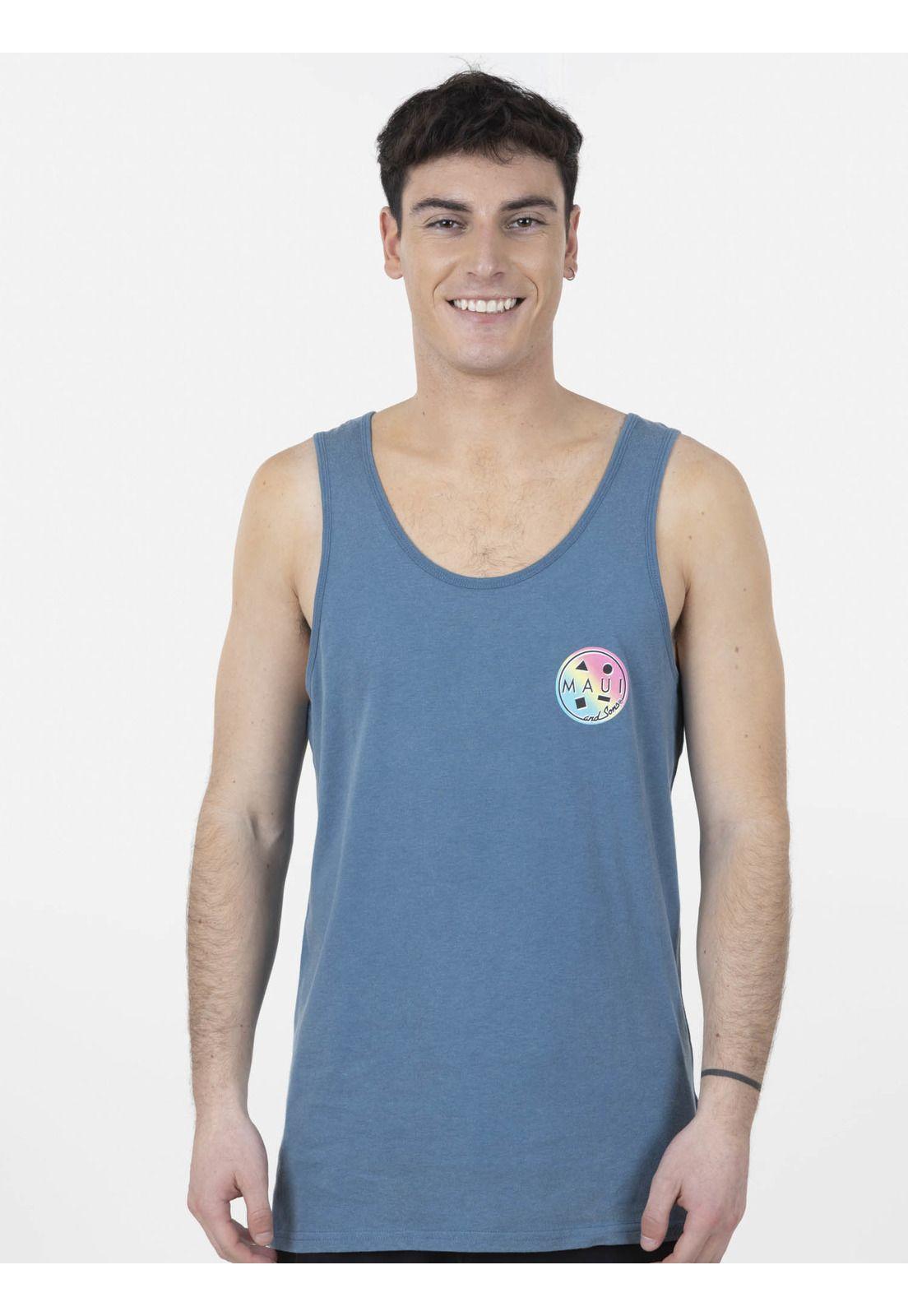 Polera SM GRADIENT COOKIE Hombre Azul Maui and Sons-0