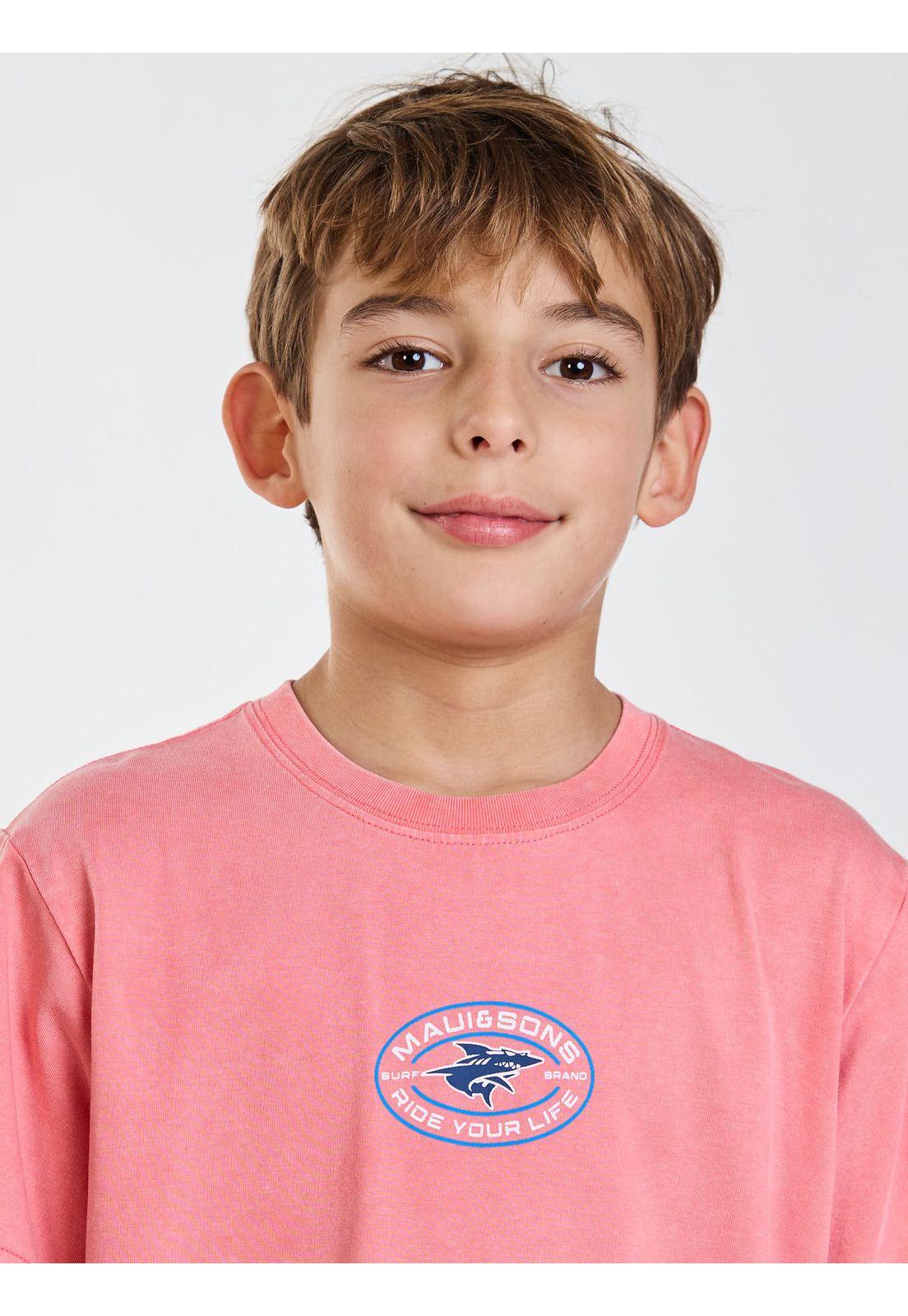 Polera MC Seaside Rosado Infantil Maui and Sons-4