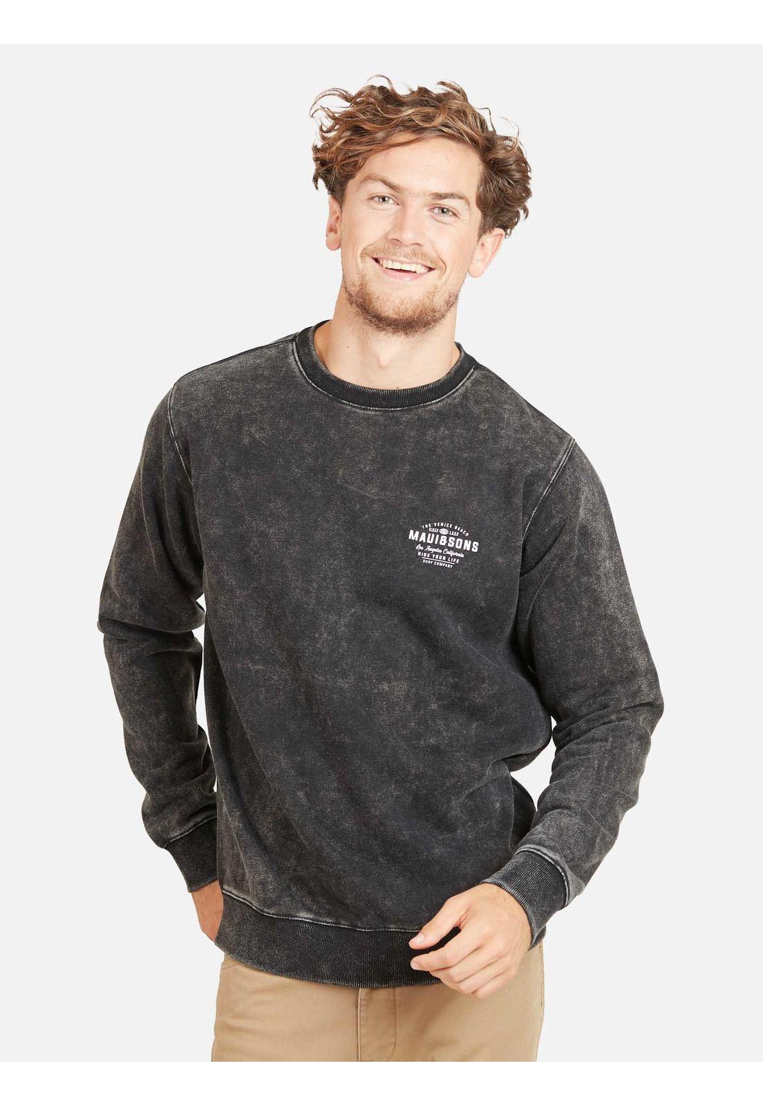 Poleron THE VENICE BEACH Hombre Negro Maui and Sons-0