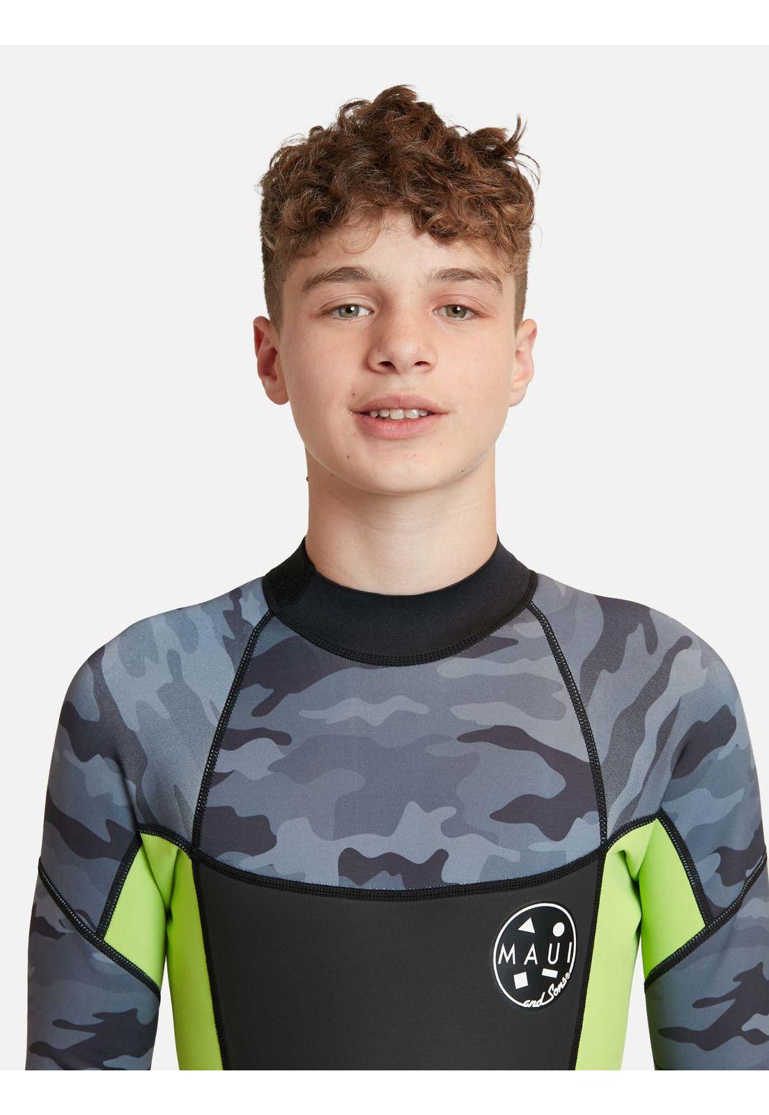 Traje Agua Hawai Multicolor Infantil Niño Maui And Sons-3