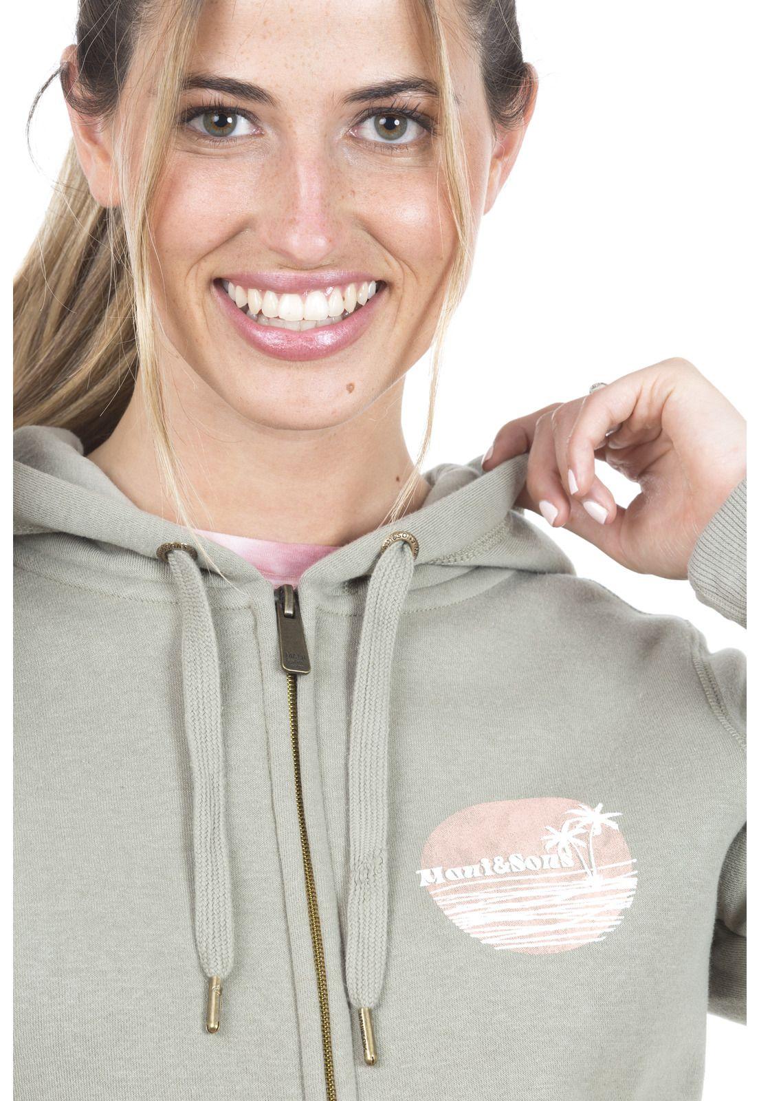 Poleron Fullzipper Mujer 5O238-WI20 Verde Maui and Sons-2