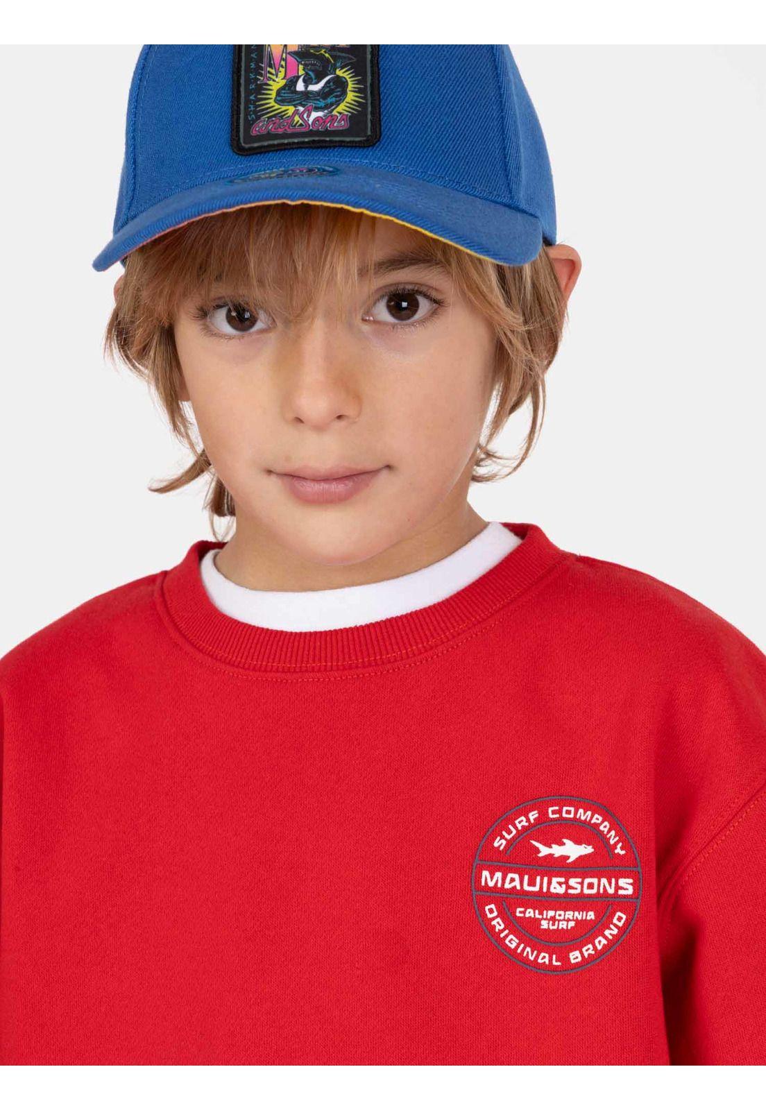 Poleron CR Drift Rojo Infantil Maui And Sons-2