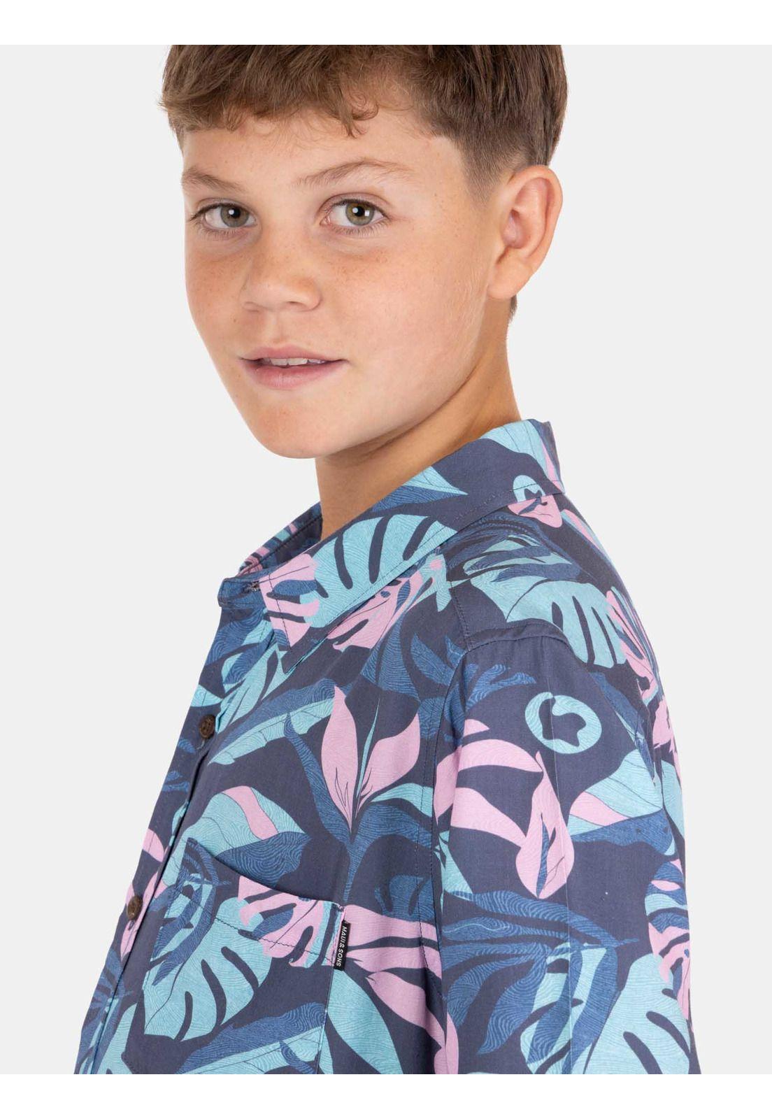 Camisa MC Coralor Multicolor Infantil Maui And Sons-2