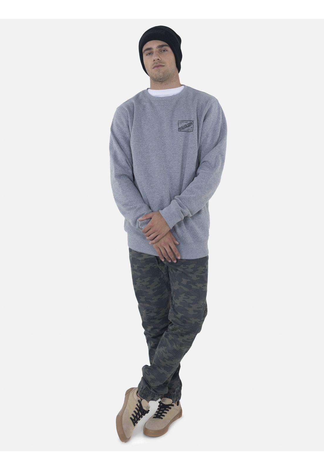 Cuello Redondo Hombre LABEL DESIGN CO. CREW Gris Maui and Sons-3