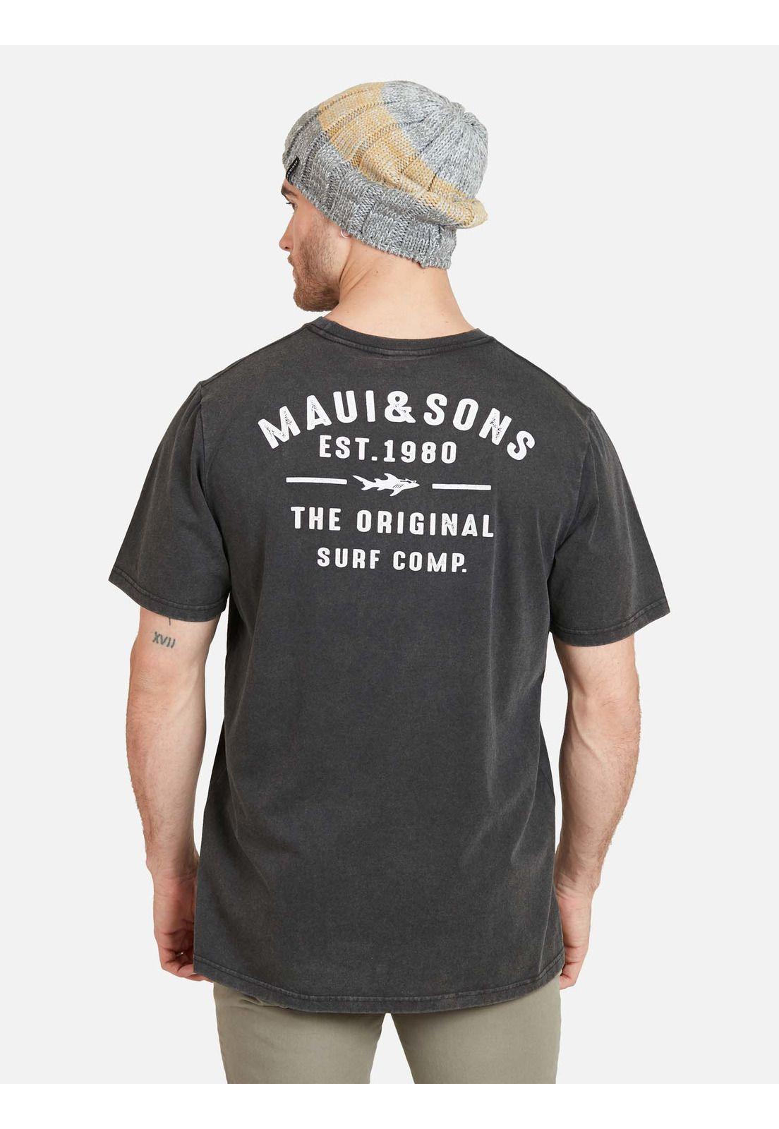 Polera THE ORIGINAL SURF SS TEE Hombre Negro Maui & Sons-2