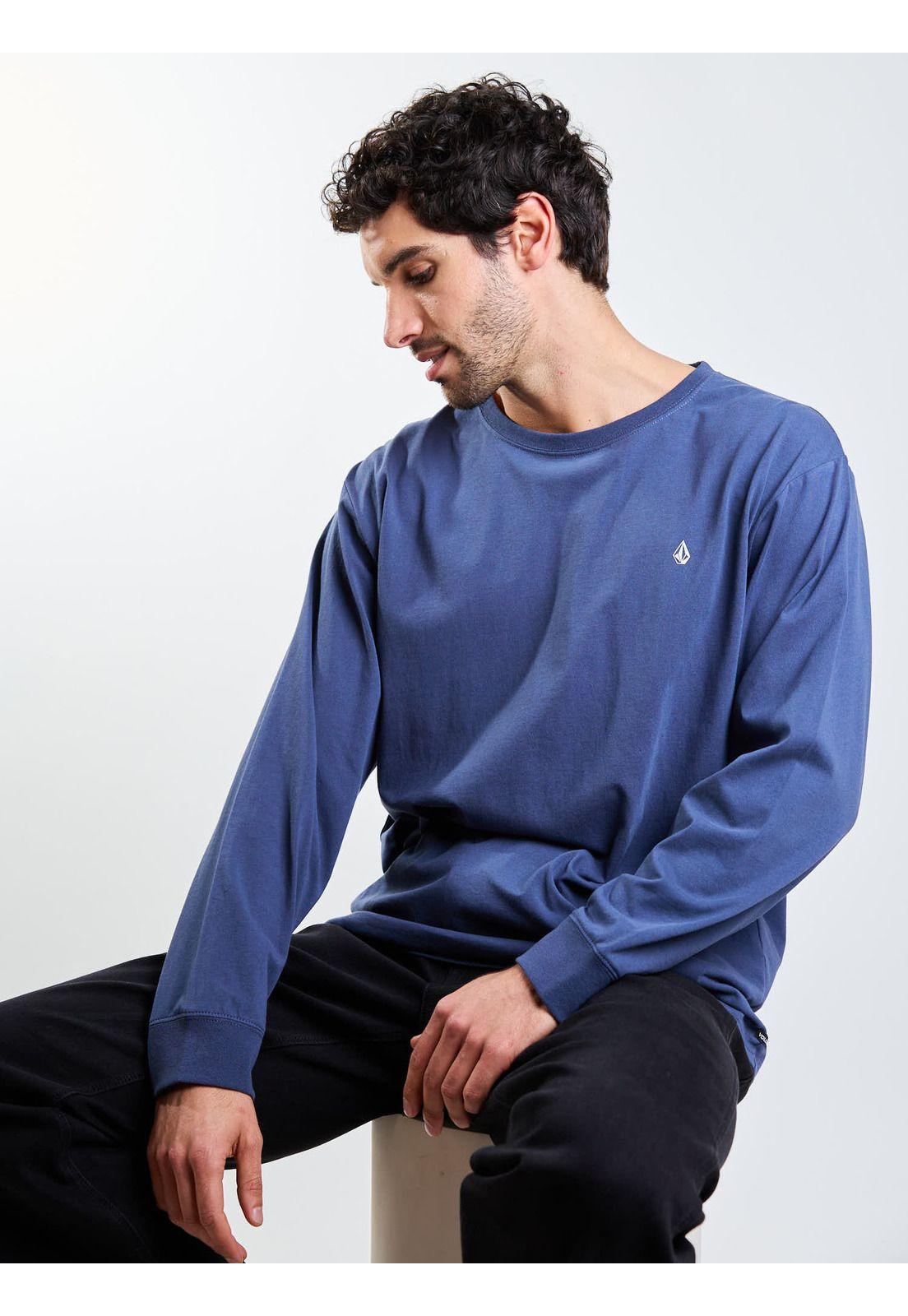 Polera ML VLC Stone Azul Hombre Volcom-5