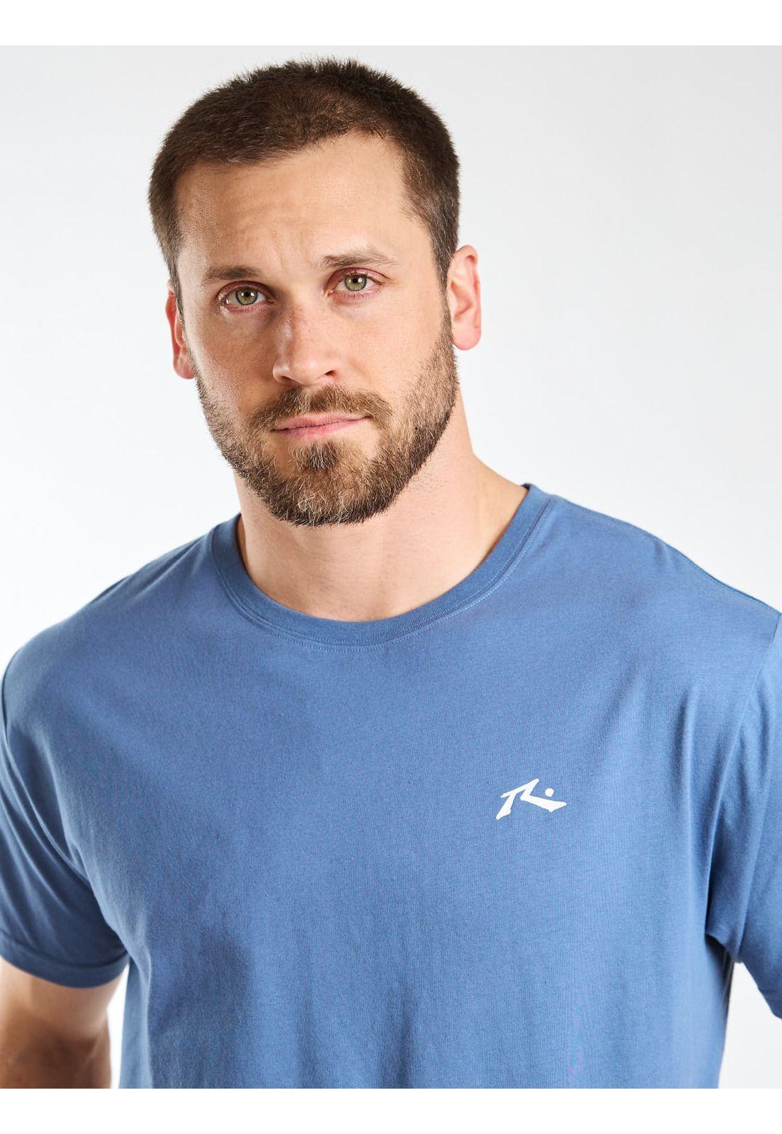 Polera MC Square R Sprayy Azul Hombre Rusty-3
