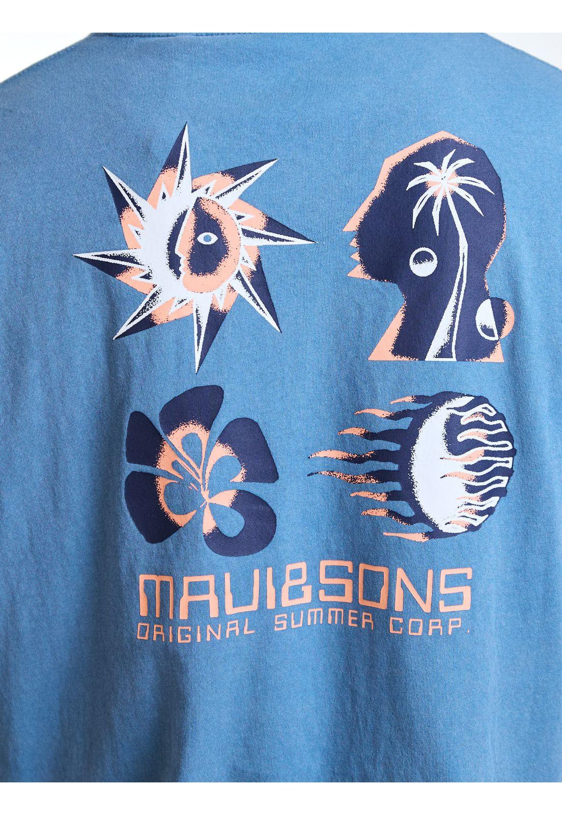 Polera MC Sun Celeste Hombre Maui and Sons-3