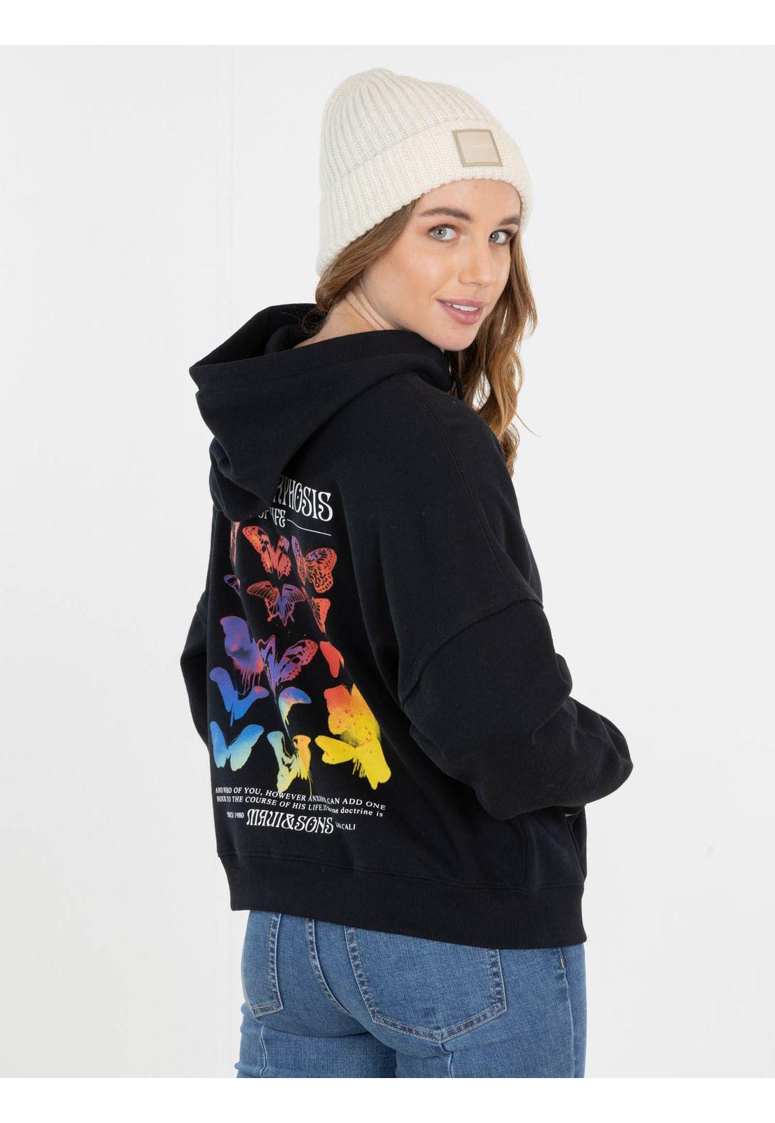 Poleron Metamorphosis Negro Mujer Maui And Sons-1