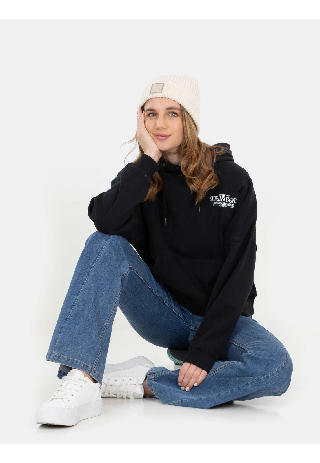 Poleron Metamorphosis Negro Mujer Maui And Sons-3