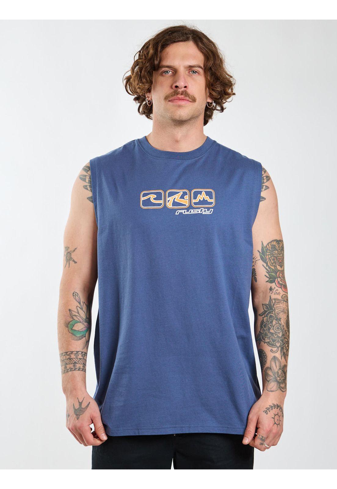 Polera SM Headland Azul Hombre Rusty-1