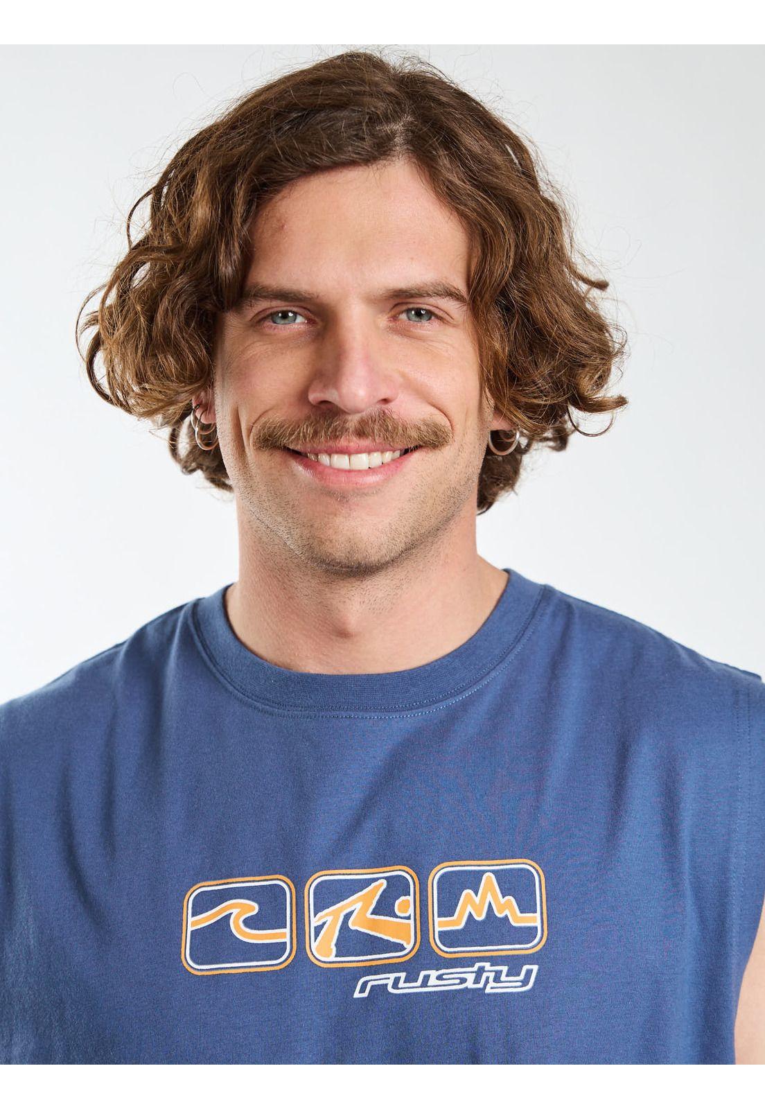 Polera SM Headland Azul Hombre Rusty-4