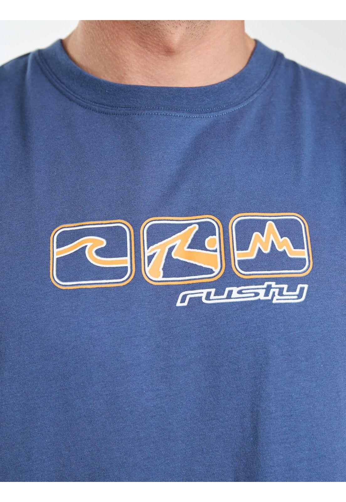 Polera SM Headland Azul Hombre Rusty-5