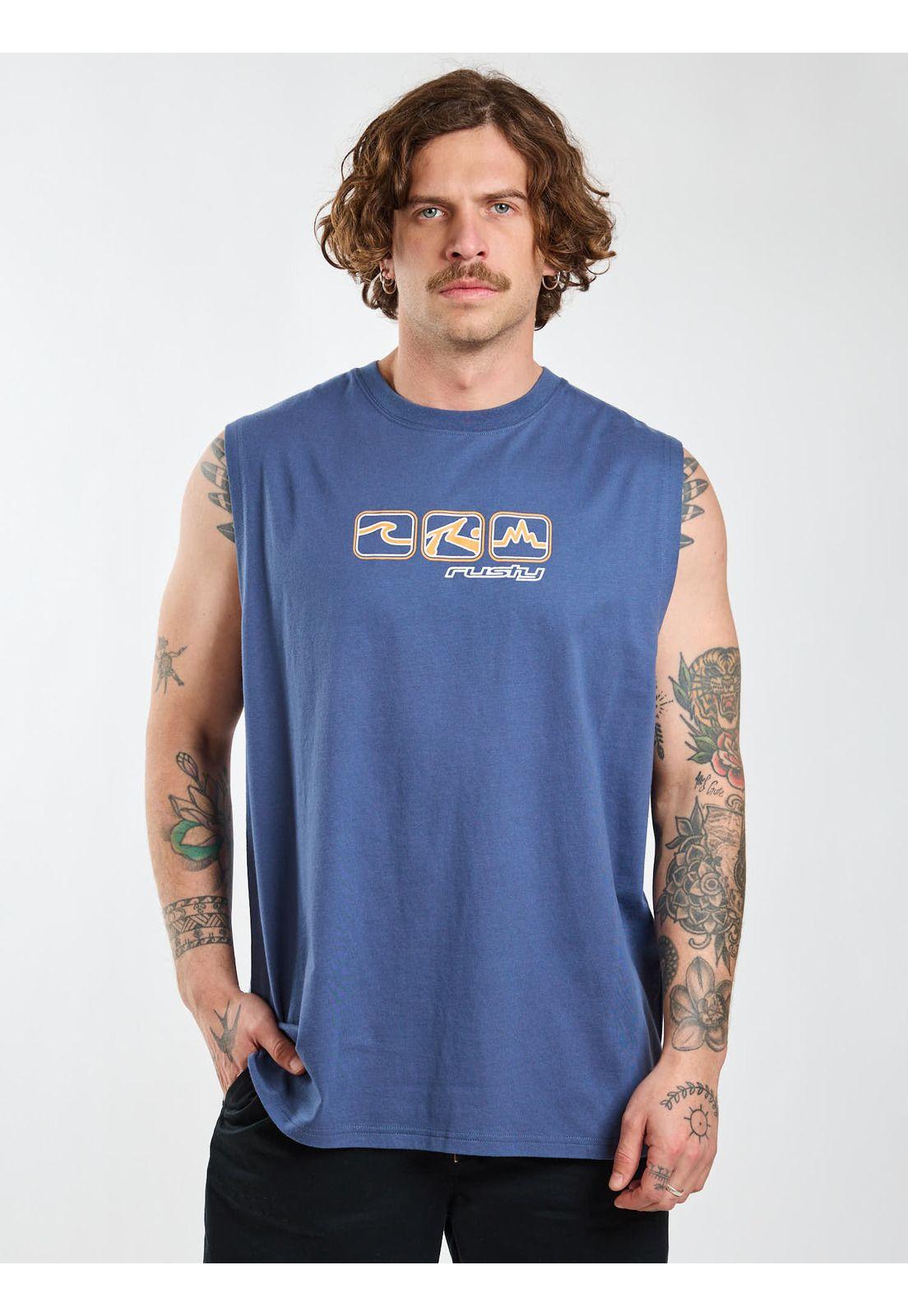 Polera SM Headland Azul Hombre Rusty-6