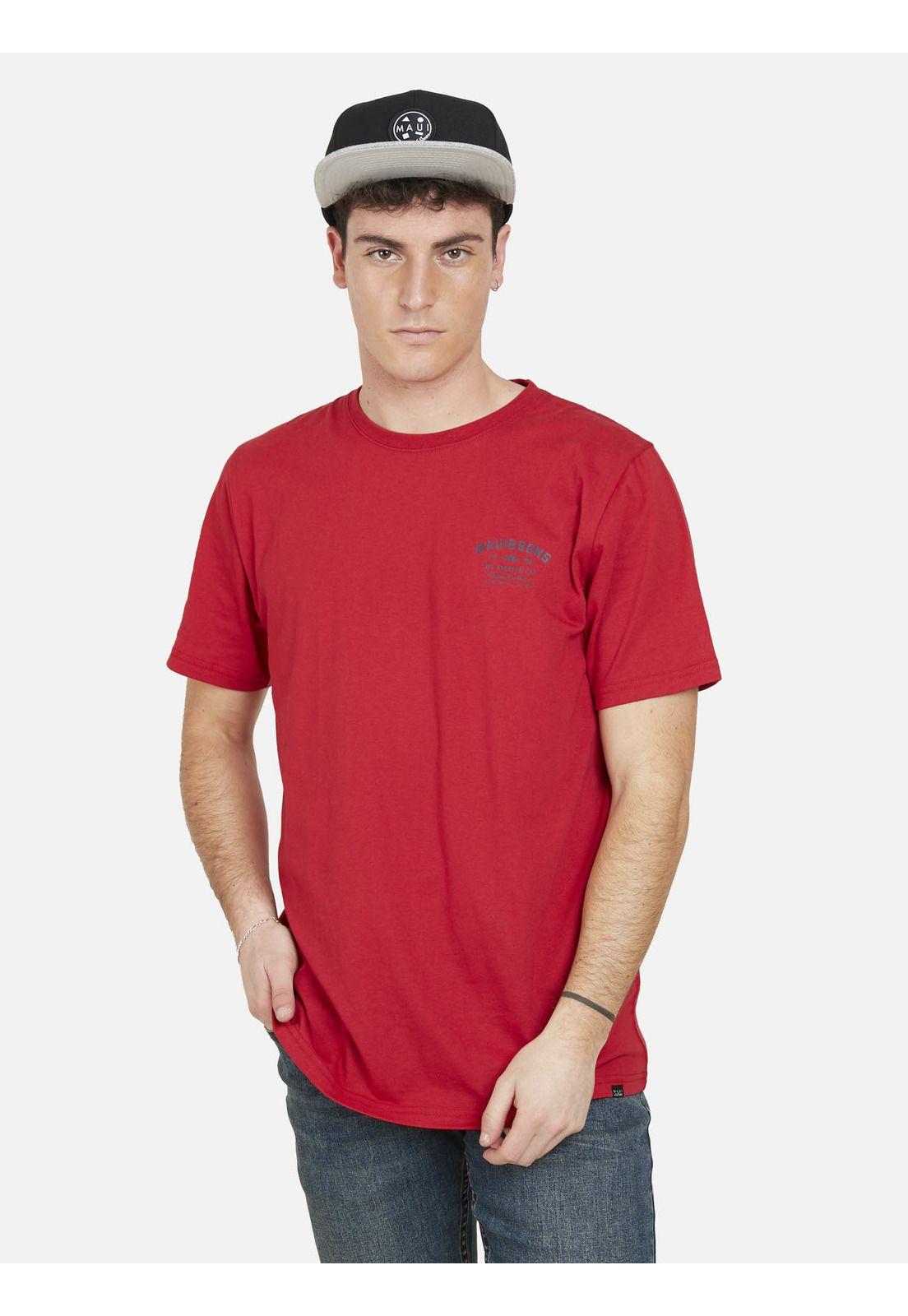 Polera VENICE LAX Hombre Rojo Maui and Sons-0