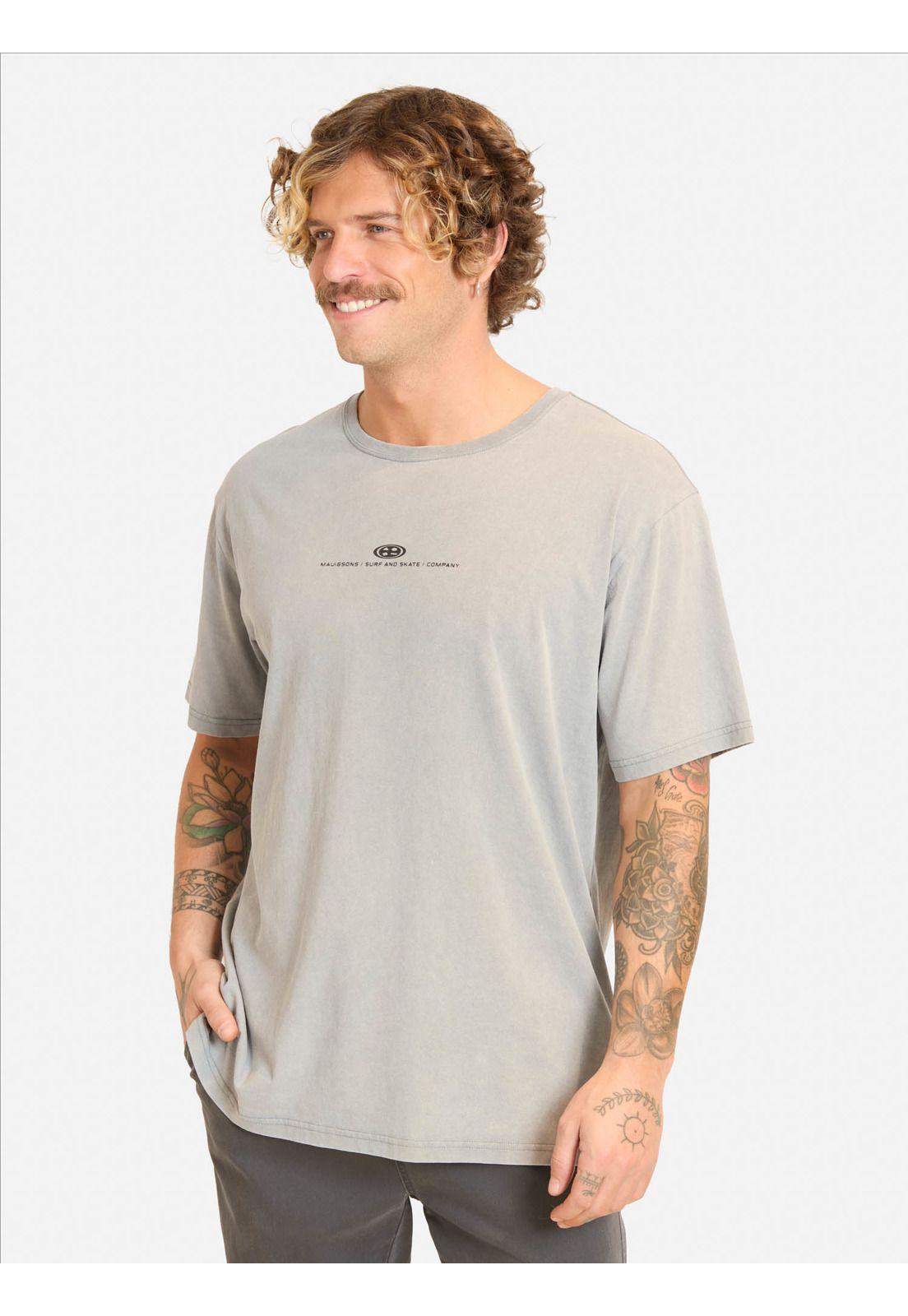 Polera MC Ciyon Gris Hombre Maui And Sons-0