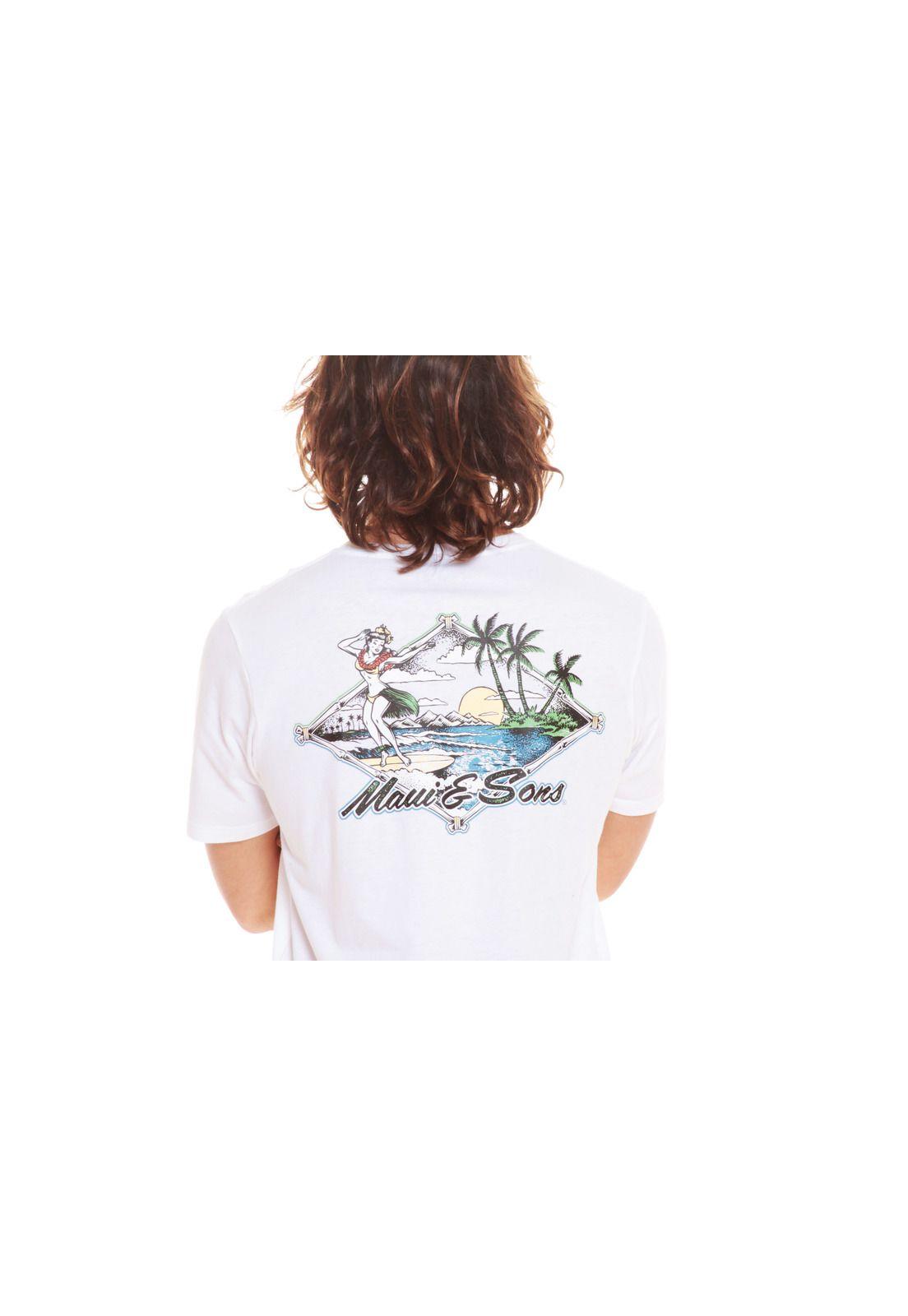 Polera Hombre 5P186-MV20 Blanco Maui and Sons-2