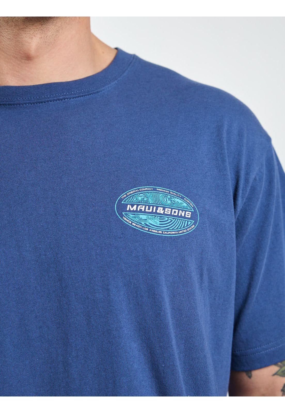 Polera MC Drift Azul Hombre Maui and Sons-5