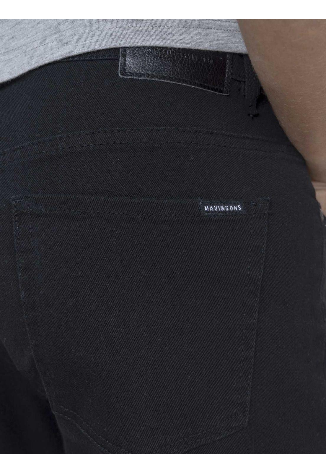 Pantalon Hombre SKINNY BLACK Negro Maui and Sons-2