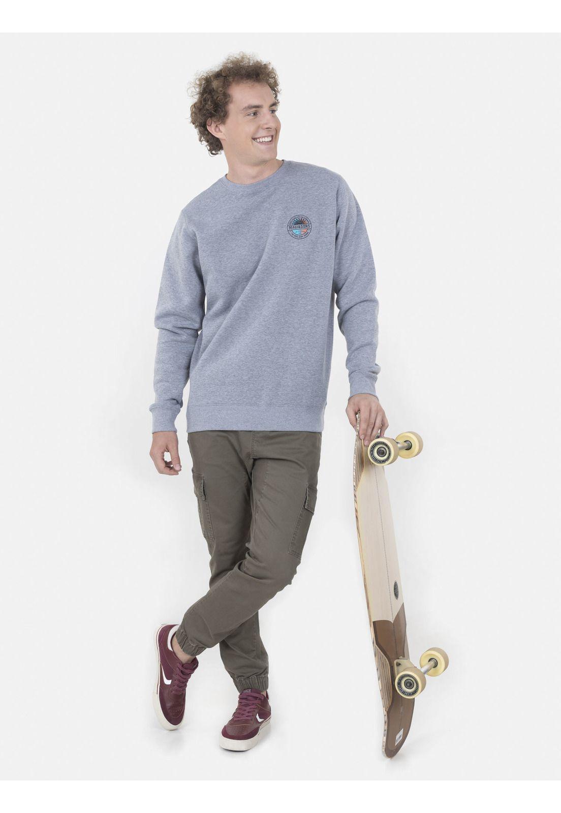 Poleron Hombre MID SUN CREW Gris Maui and Sons-3