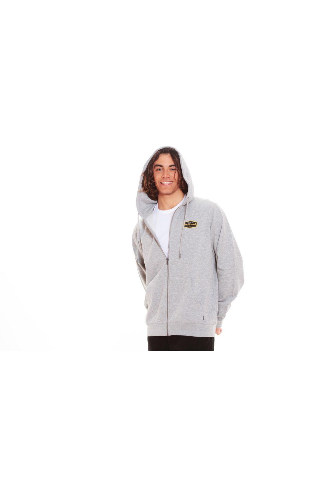 Poleron Fullzipper Hombre 5O152-MV20 Gris Maui and Sons-0