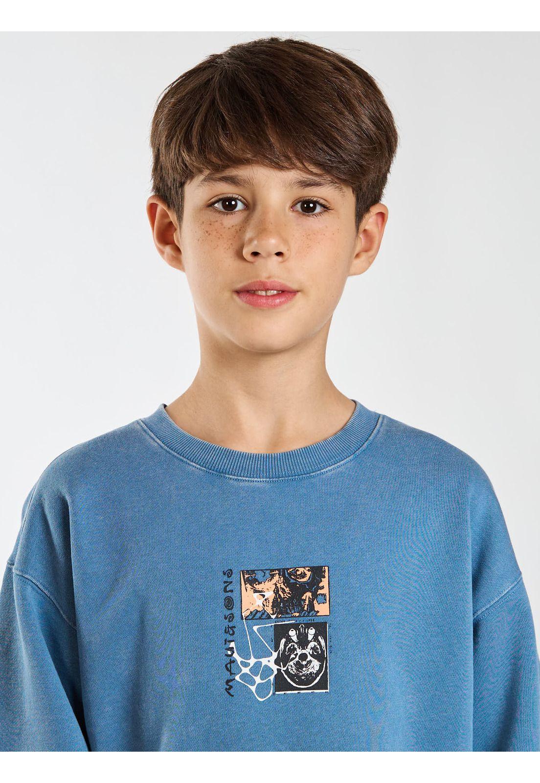 Poleron CR Noho Celeste Infantil Maui and Sons-4