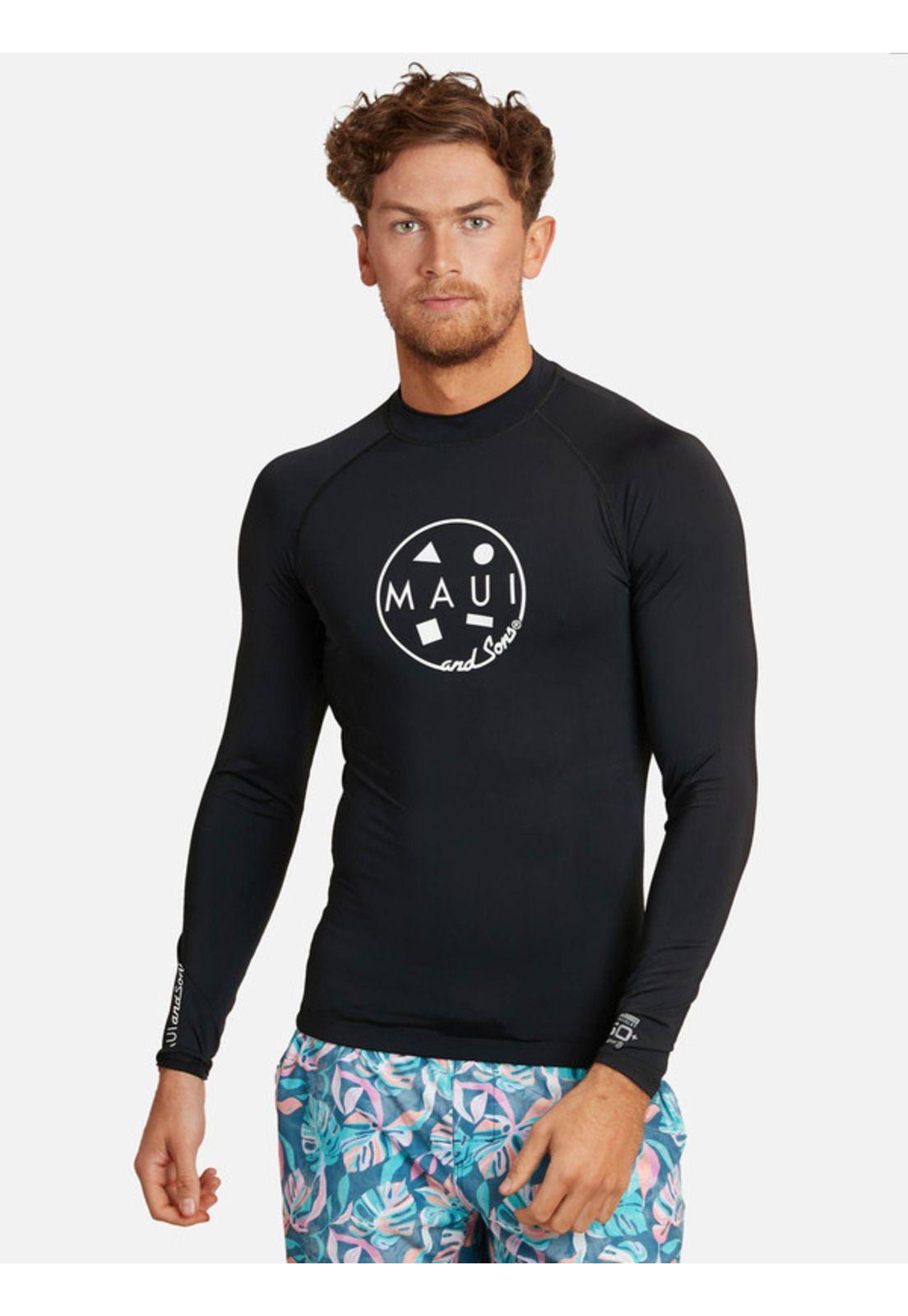 Polera UVP LuminaShade Garb Negro Hombre Maui and sons-0